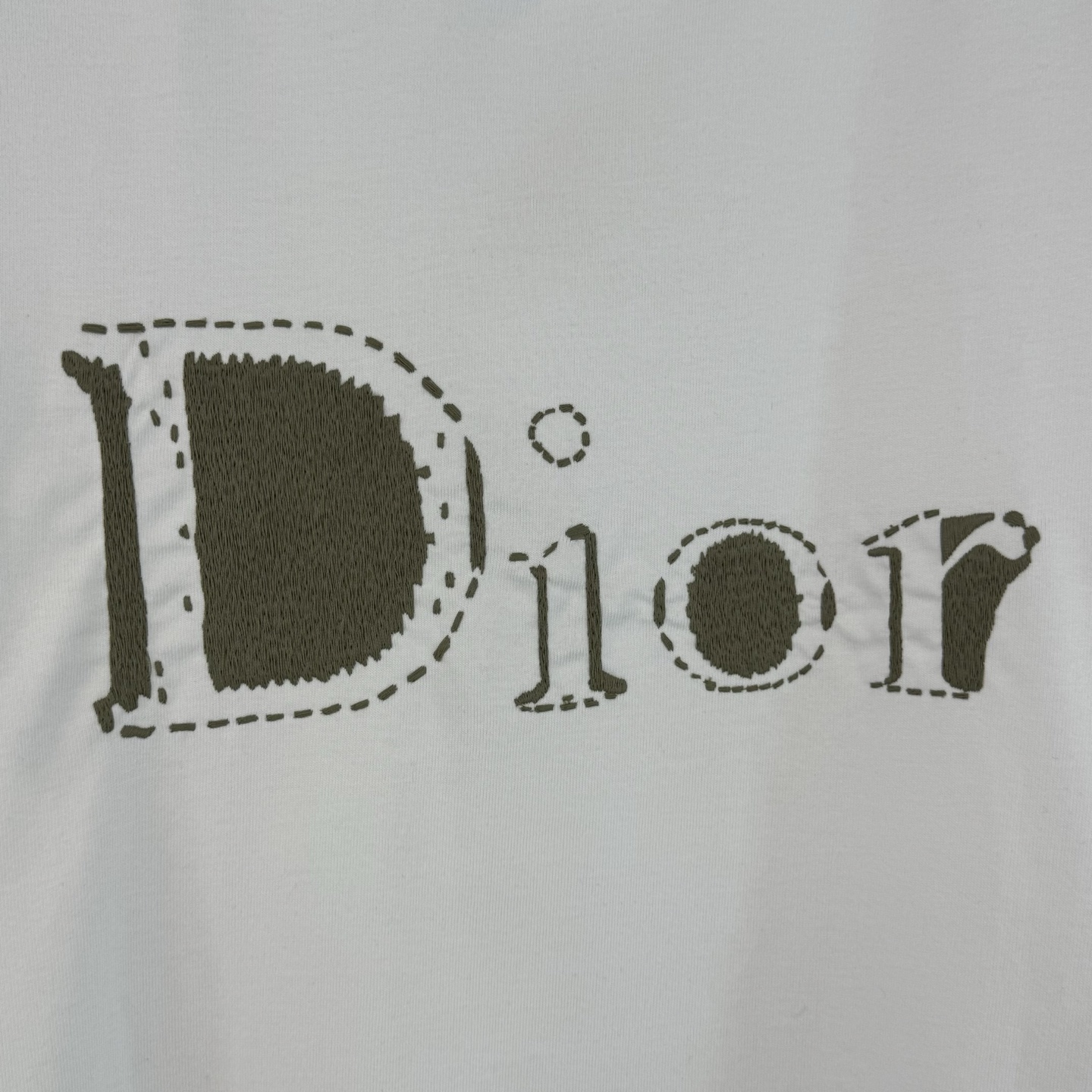 Dior Dior 迪奥 刺绣补丁米杏撞色字母短袖T恤