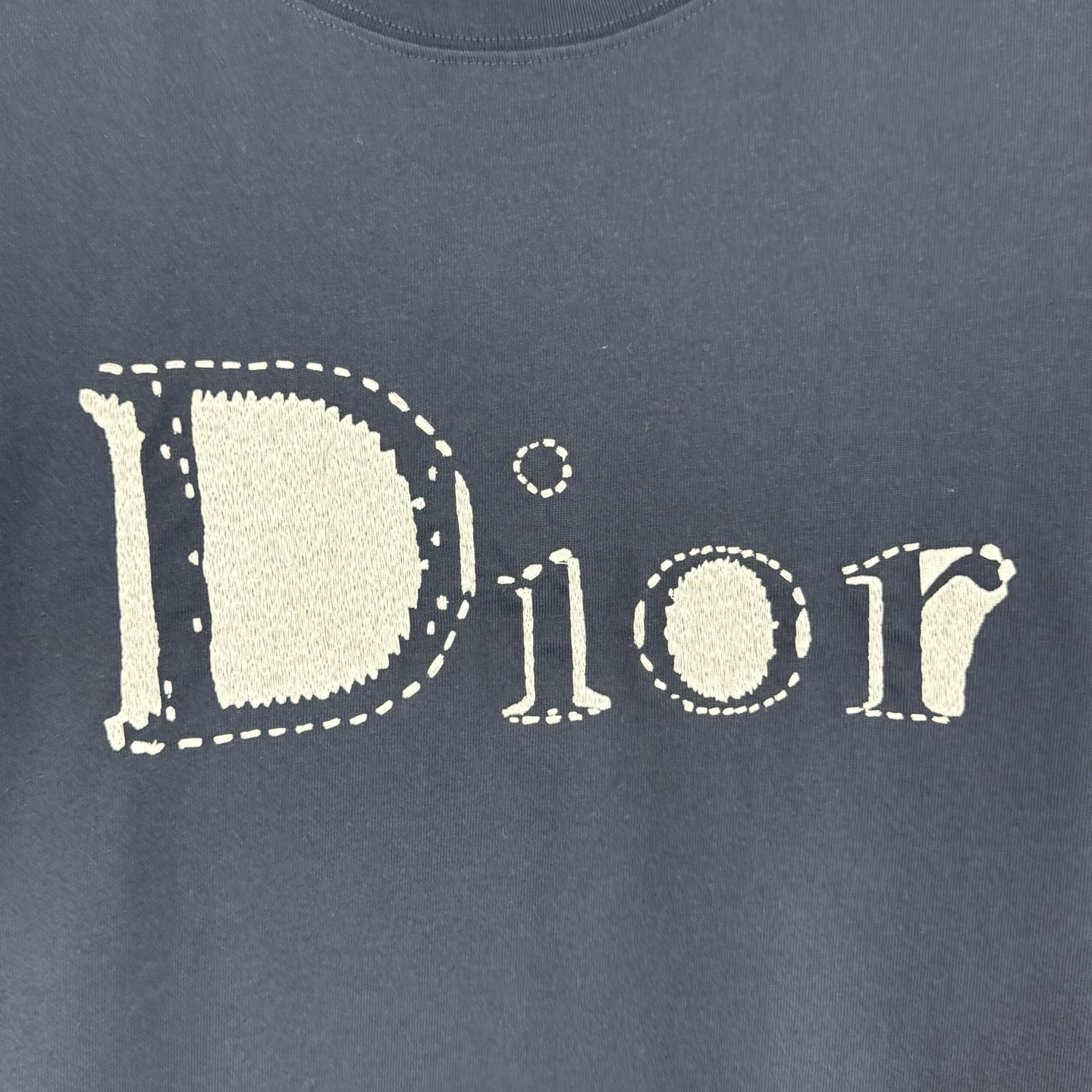 Dior Dior 迪奥 刺绣补丁米杏撞色字母短袖T恤