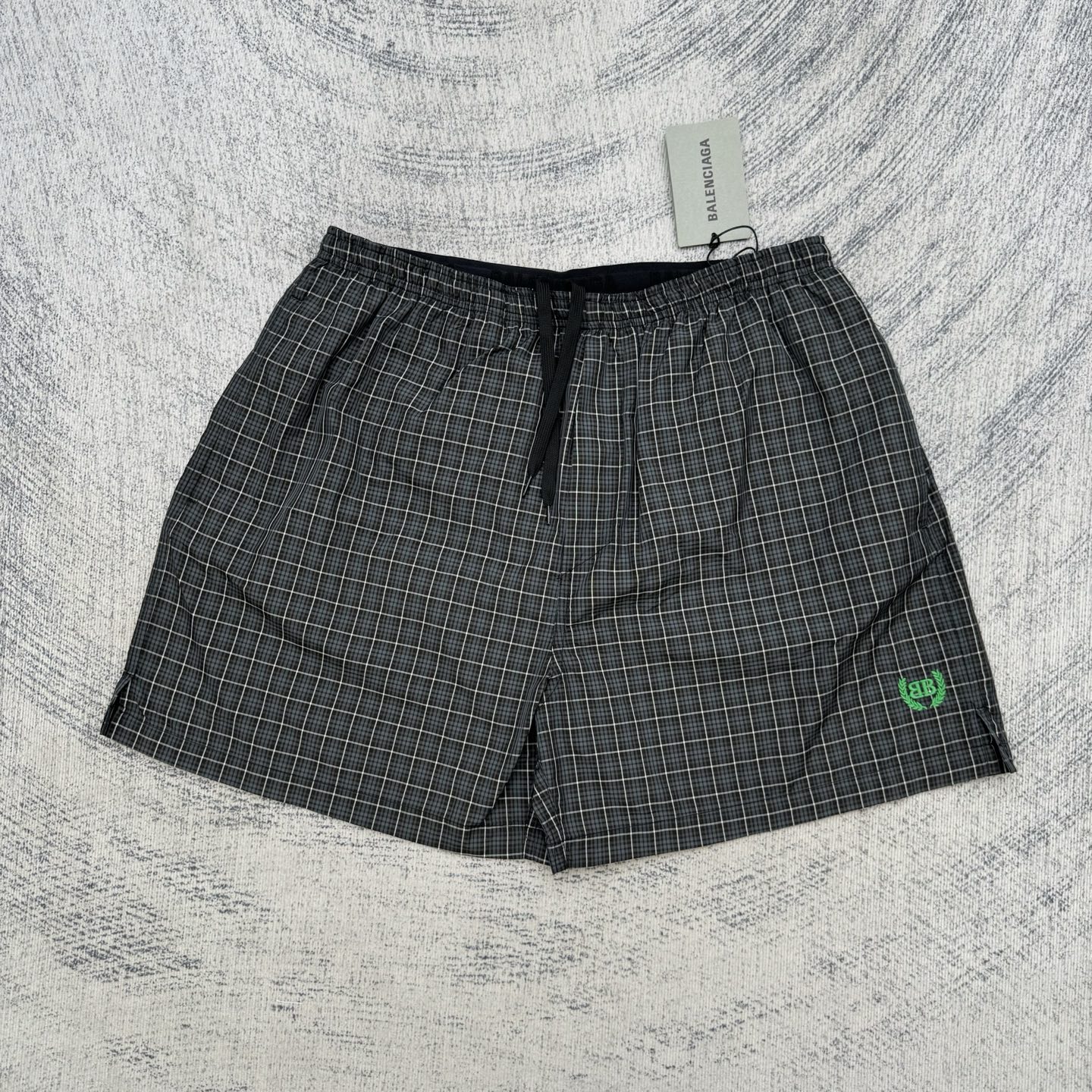 Balenciaga Balenciaga 巴黎世家 条纹麦穗双B刺绣休闲短裤