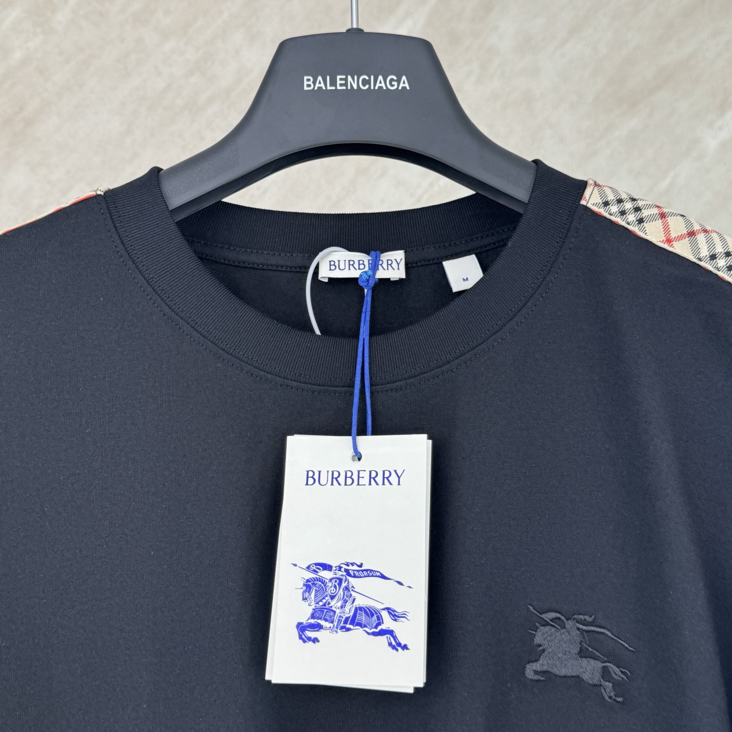 Burberry BURBERRY 巴宝莉 26SS格纹装饰棉质短袖T恤