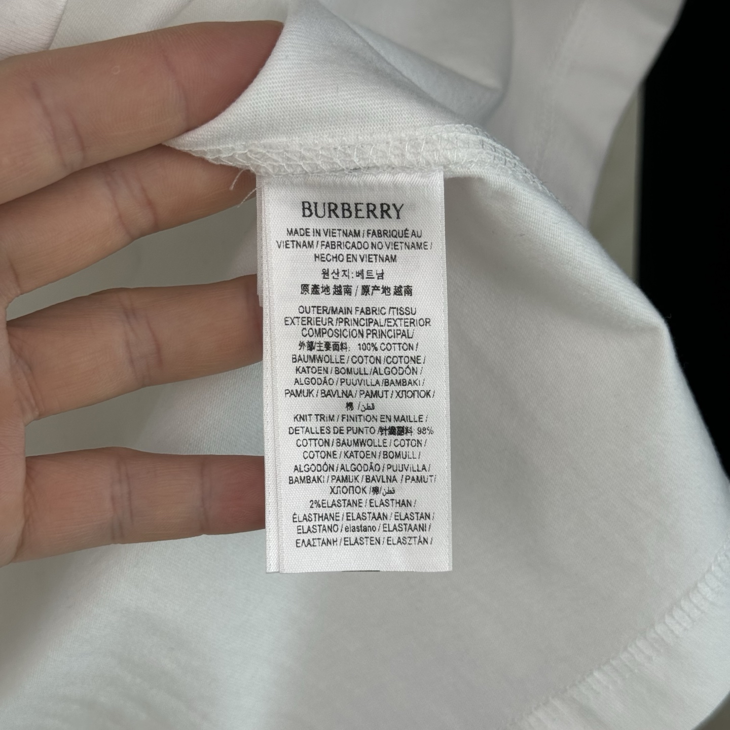 Burberry BURBERRY 巴宝莉 26SS格纹装饰棉质短袖T恤