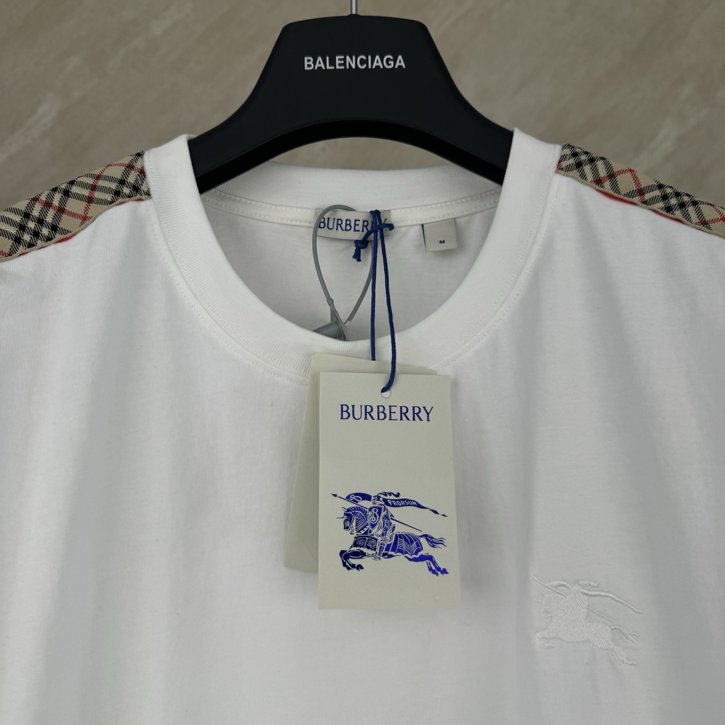 Burberry BURBERRY 巴宝莉 26SS格纹装饰棉质短袖T恤