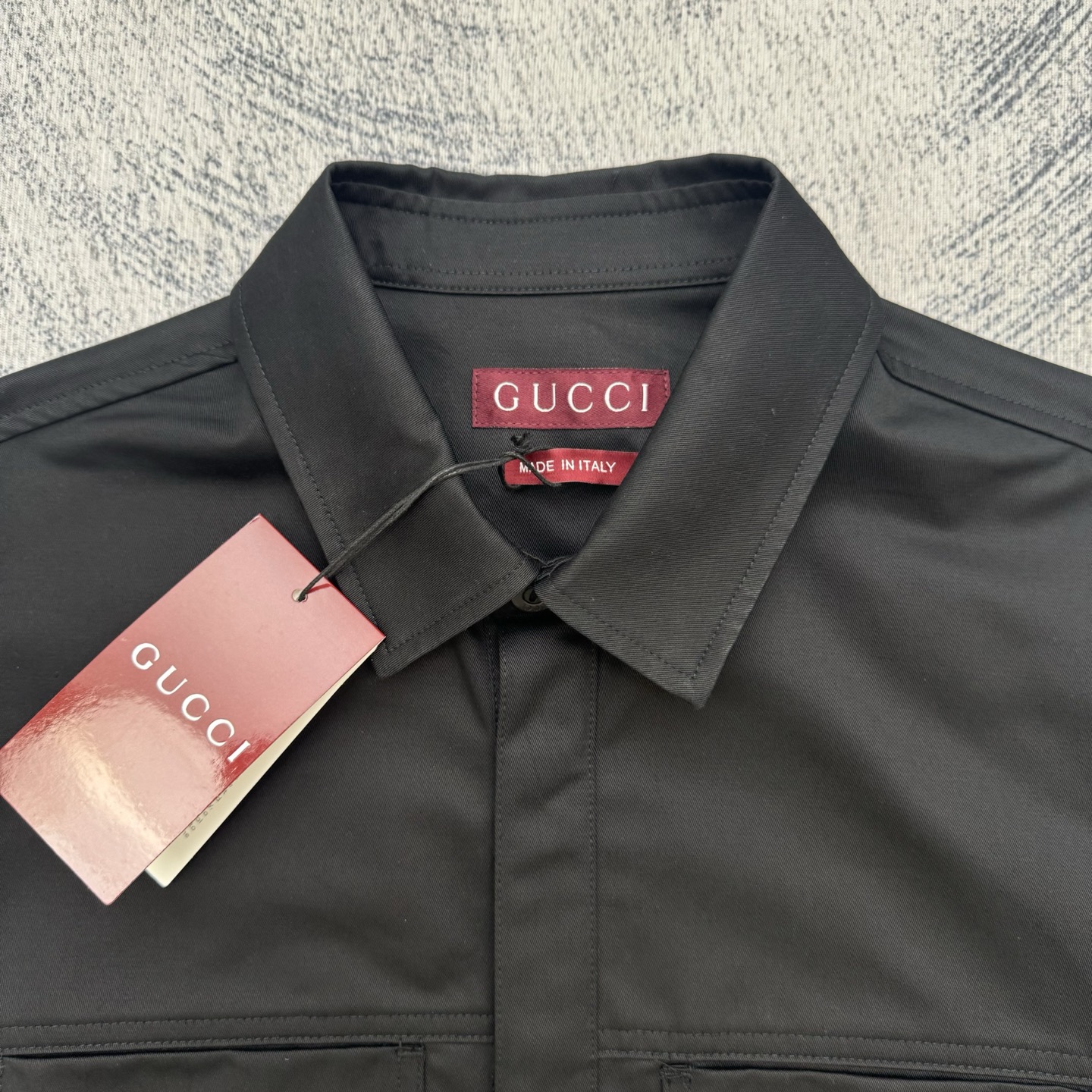 Gucci Gucci 古奇 SS26 字母皇冠标识印花斜纹棉质长袖衬衫