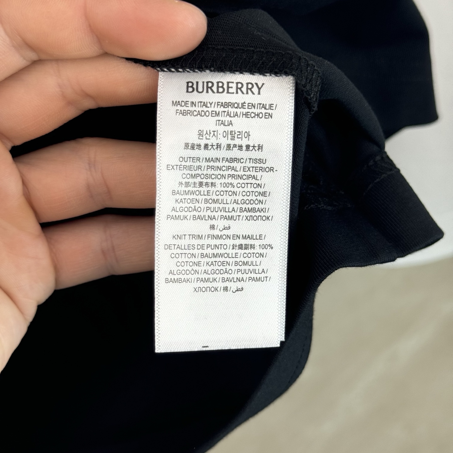 Burberry Burberry 巴宝莉 SS26 格纹骑士马术印章刺绣圆领短袖T恤