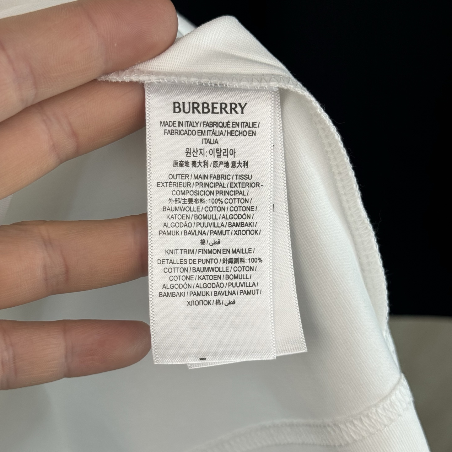 Burberry Burberry 巴宝莉 SS26 格纹骑士马术印章刺绣圆领短袖T恤