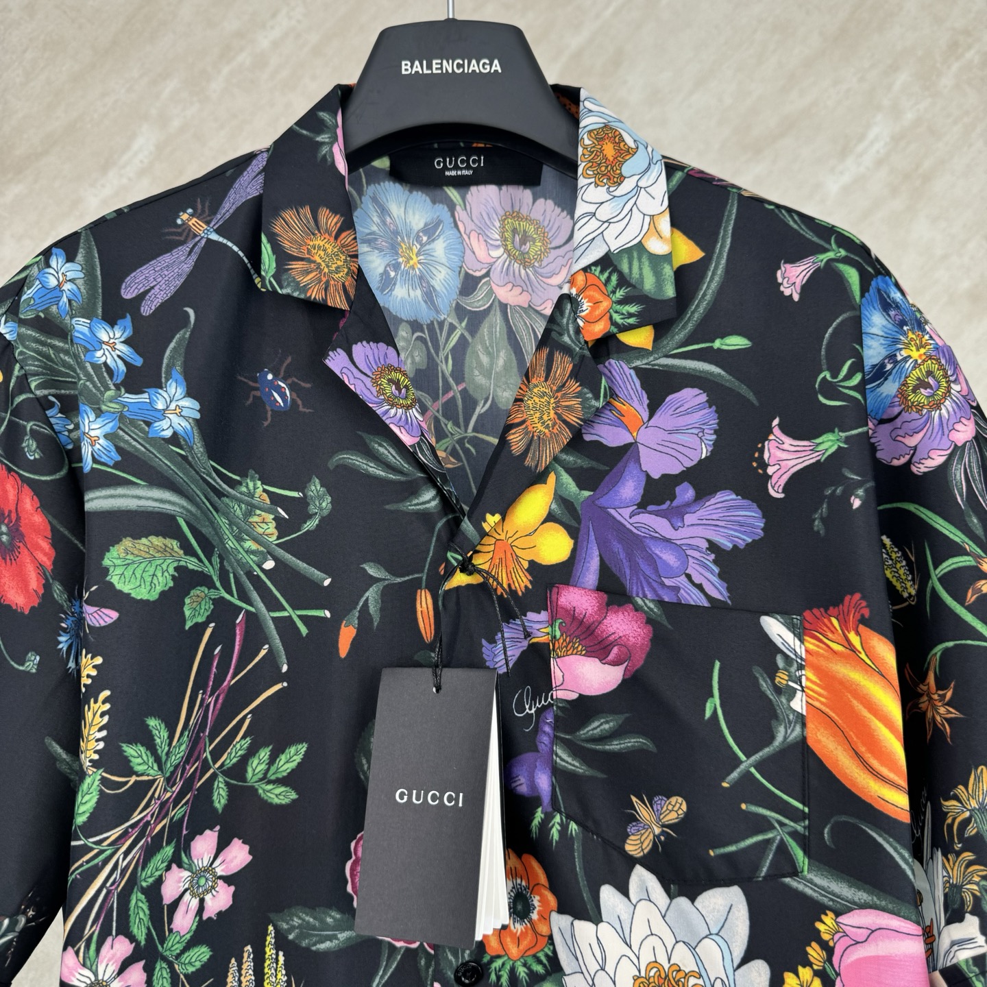 Gucci Gucci 古奇 SS26 春夏新款满印花卉印花府绸度假休闲套装短袖衬衫