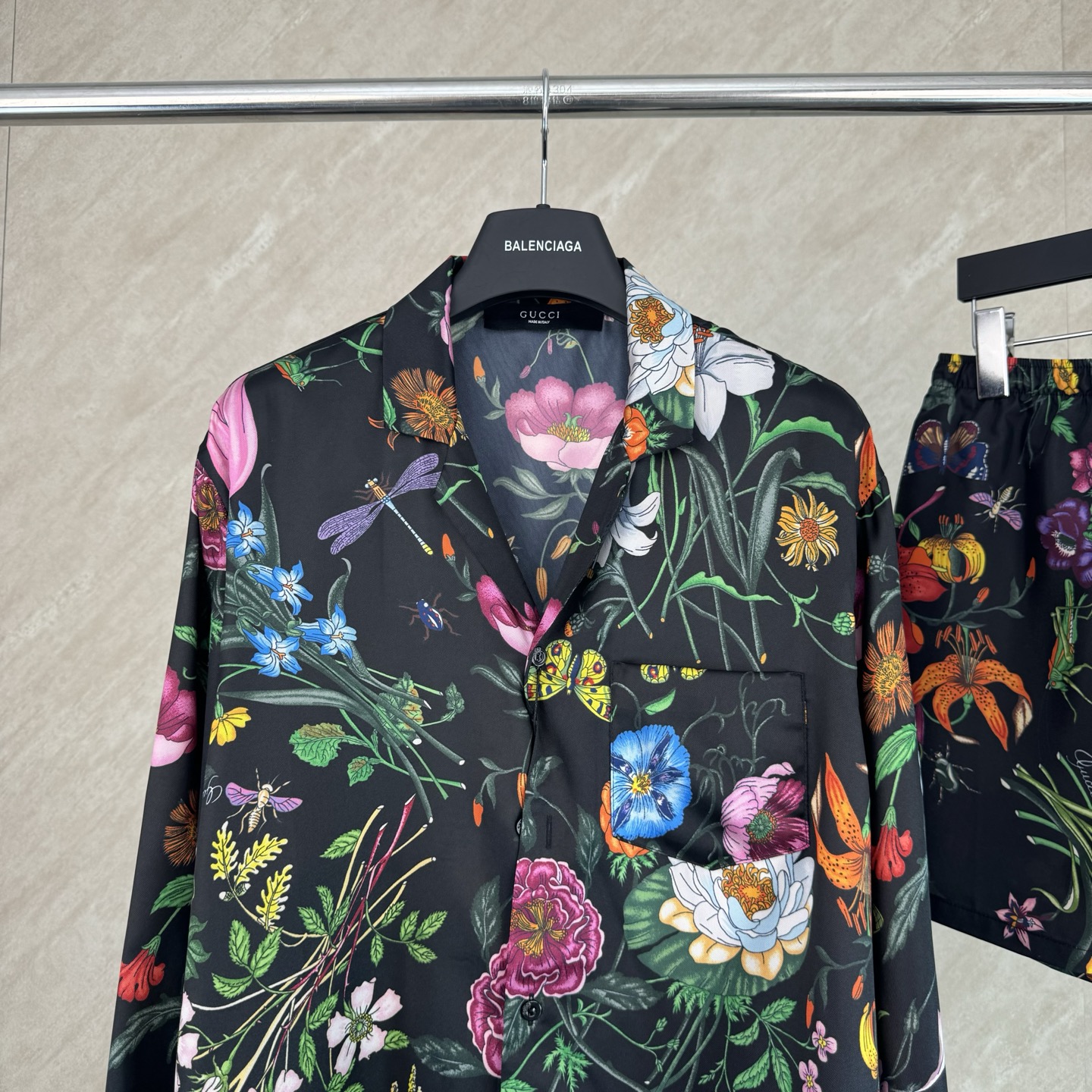 Gucci Gucci古奇 SS26 春夏新款满印花卉印花府绸长袖衬衫