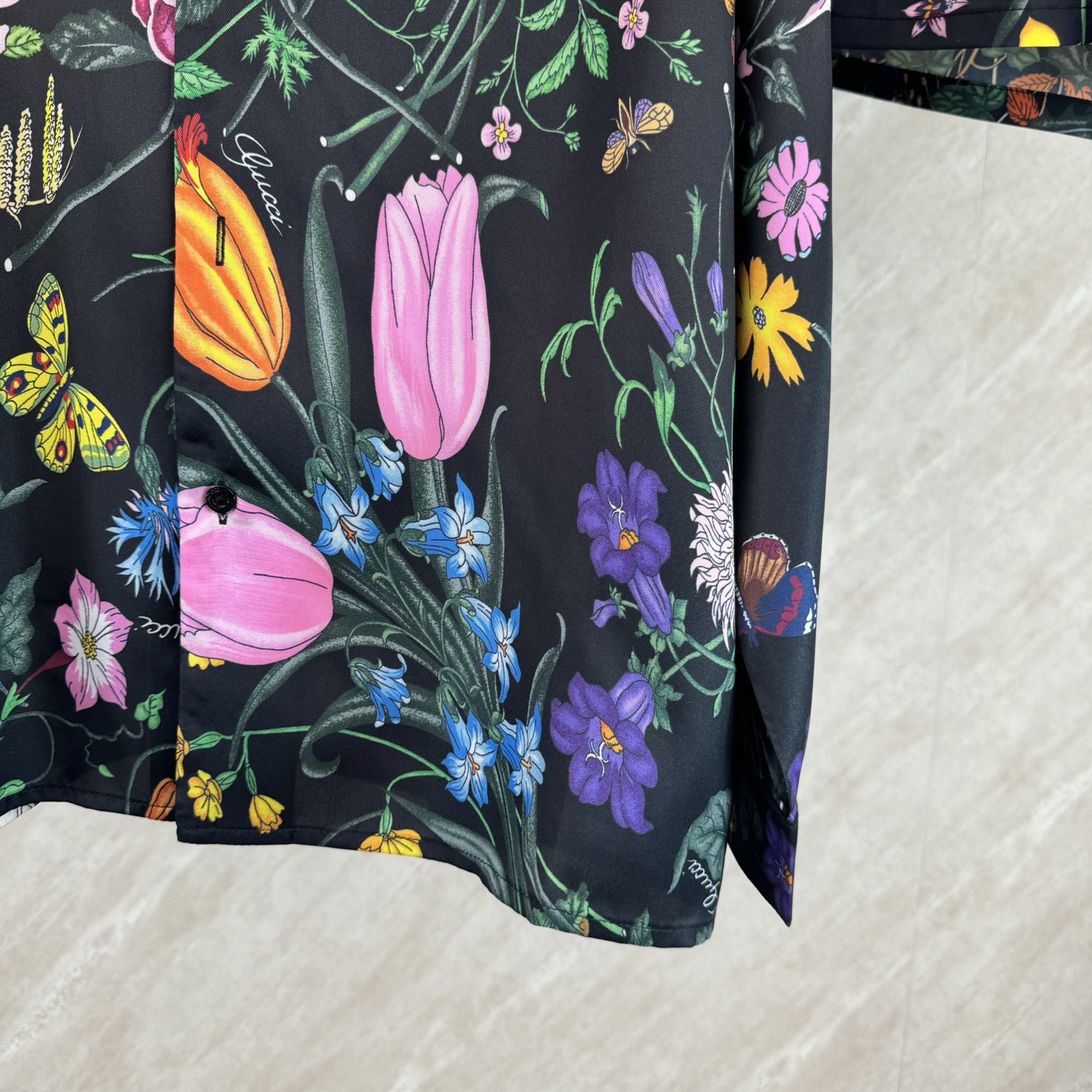 Gucci Gucci古奇 SS26 春夏新款满印花卉印花府绸长袖衬衫