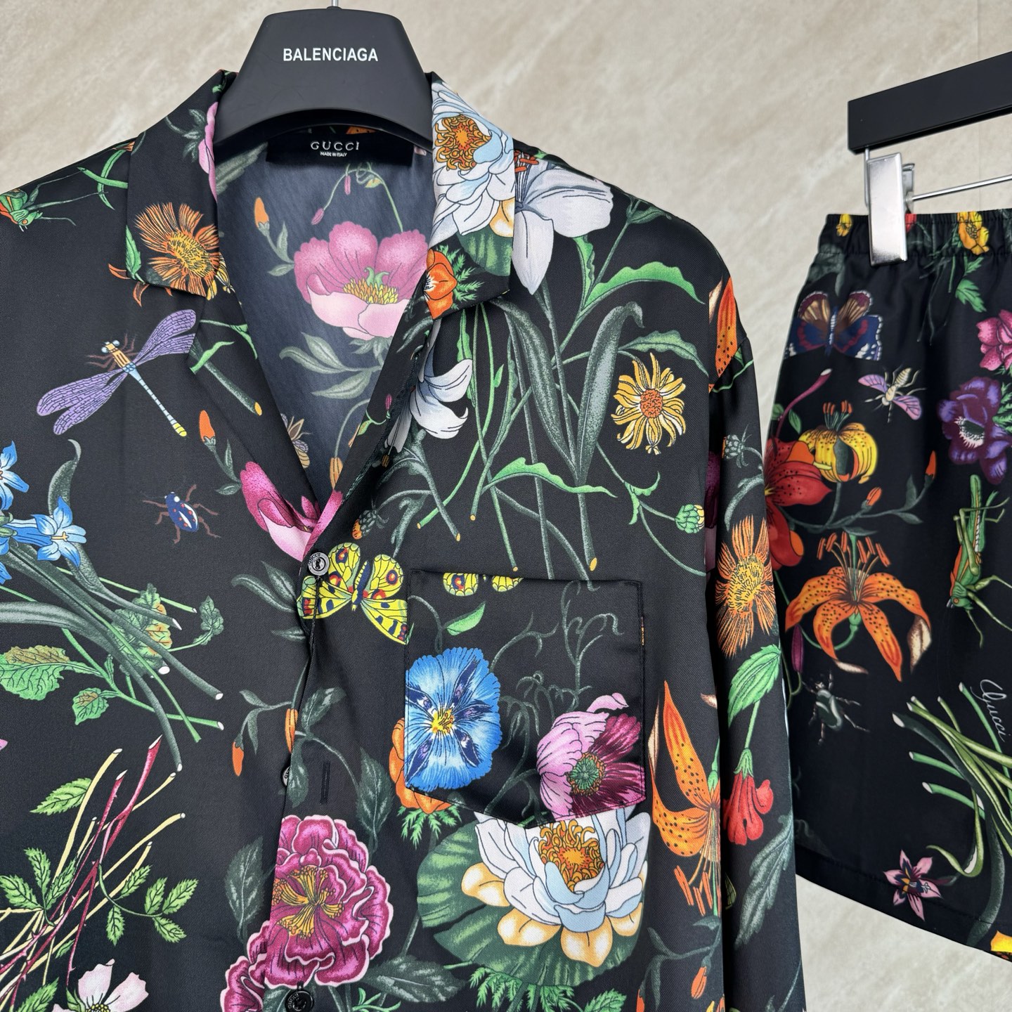 Gucci Gucci古奇 SS26 春夏新款满印花卉印花府绸长袖衬衫