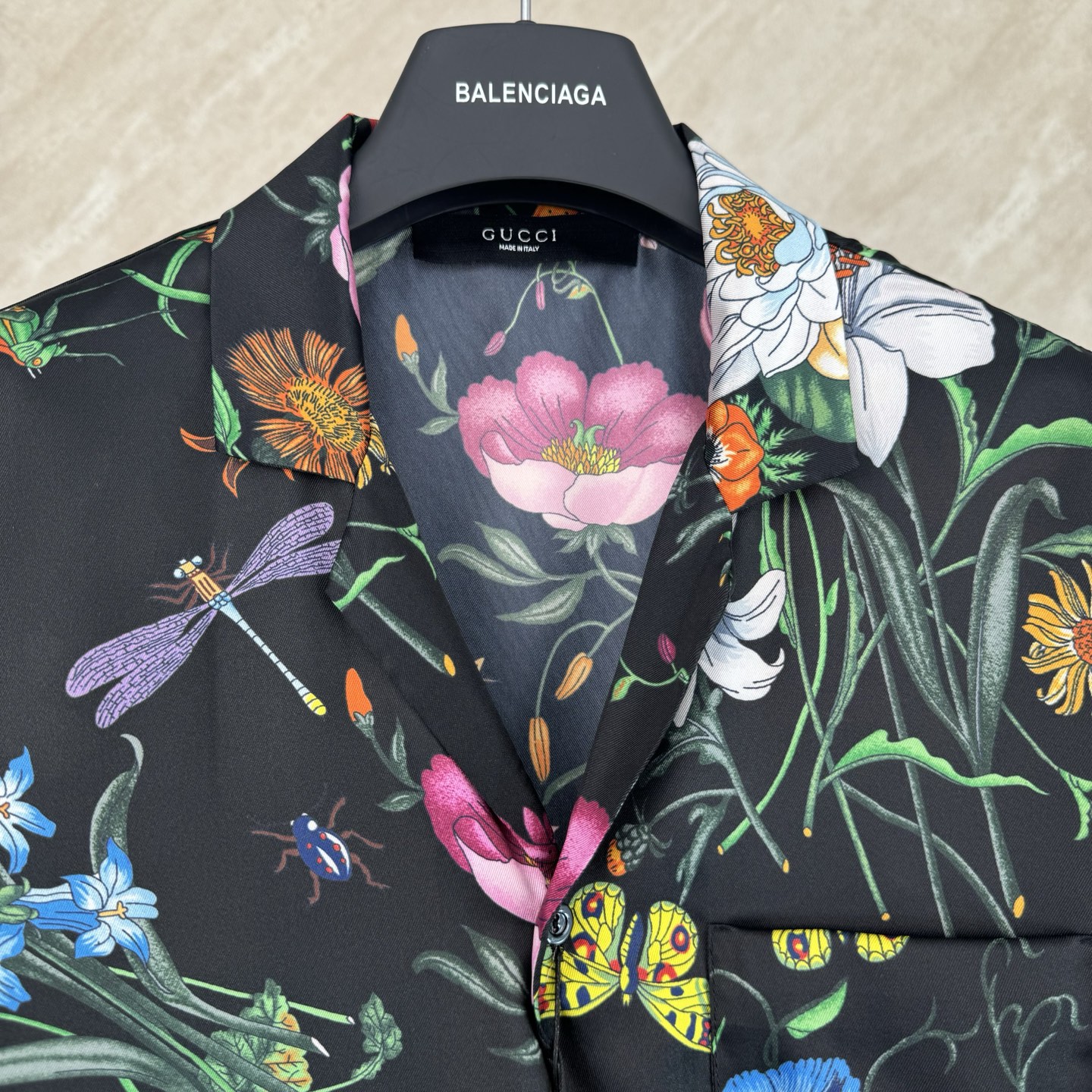 Gucci Gucci古奇 SS26 春夏新款满印花卉印花府绸长袖衬衫