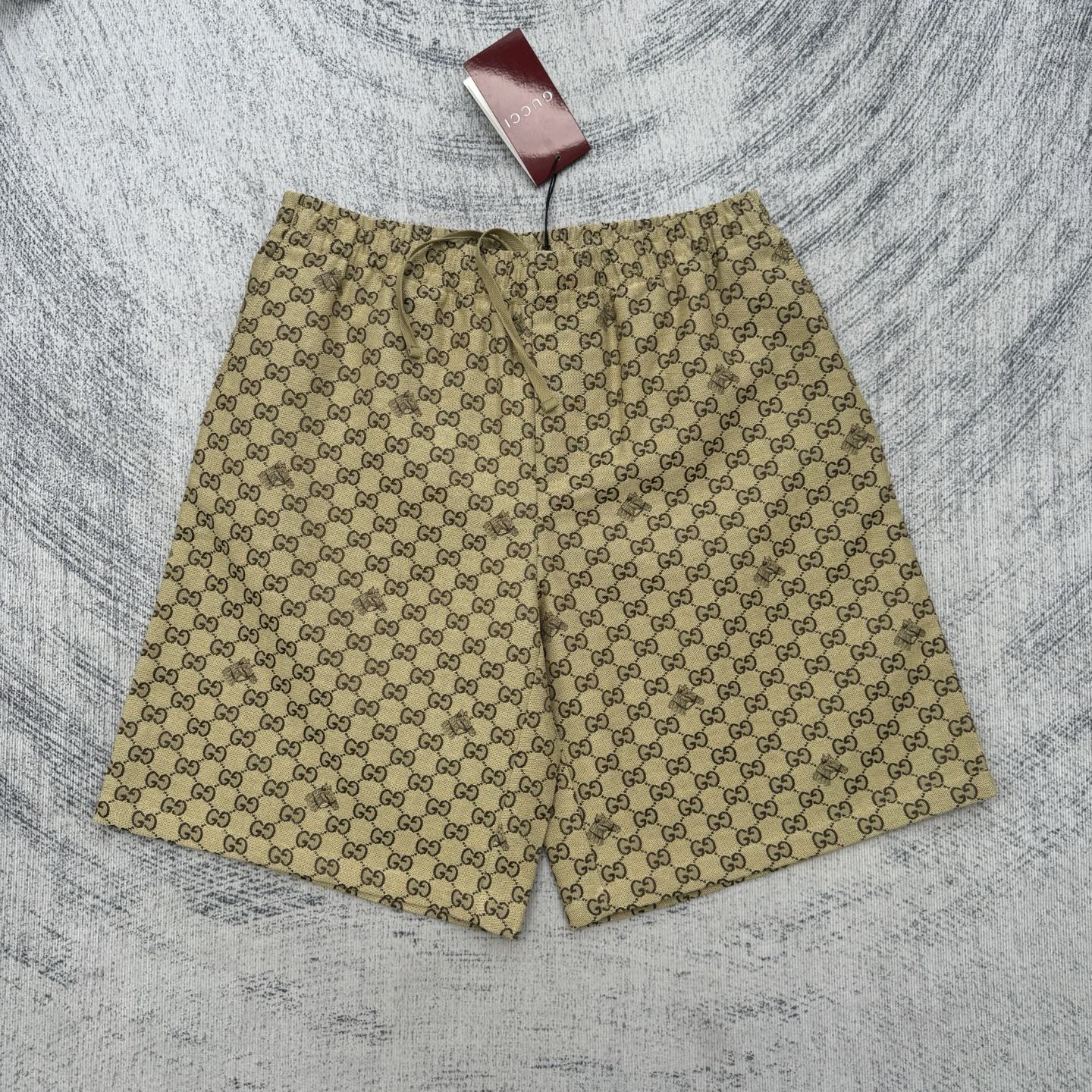 Gucci Gucci 古奇 亚麻混纺马年logo短裤