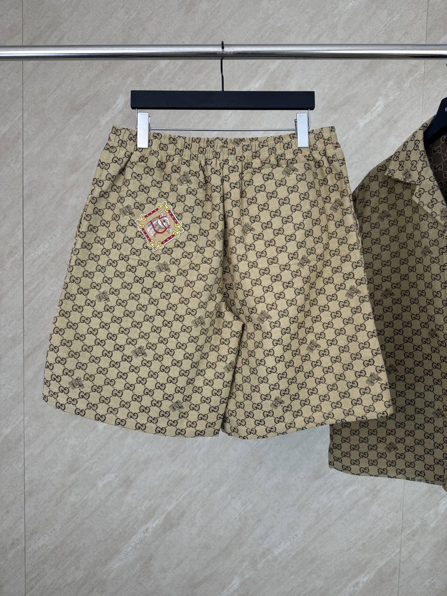 Gucci Gucci 古奇 亚麻混纺马年logo短裤