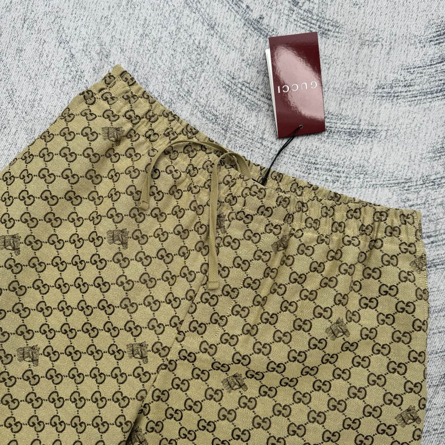 Gucci Gucci 古奇 亚麻混纺马年logo短裤