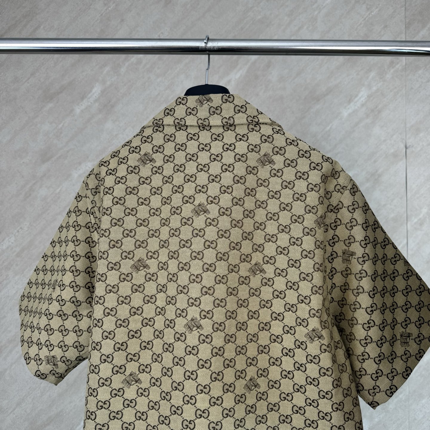 Gucci Gucci 古奇 亚麻混纺马年刺绣短袖衬衫
