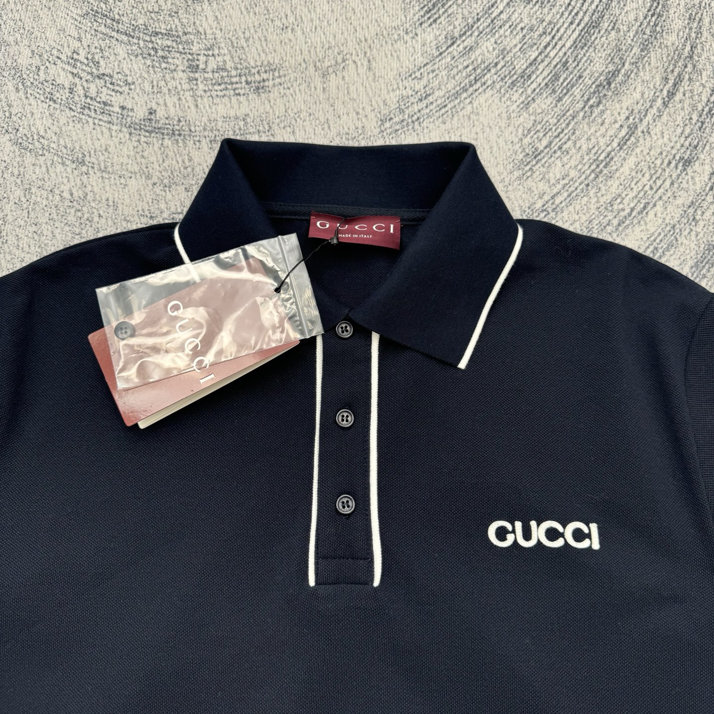 Gucci GUCCI 古奇饰绣花短袖POLO衫