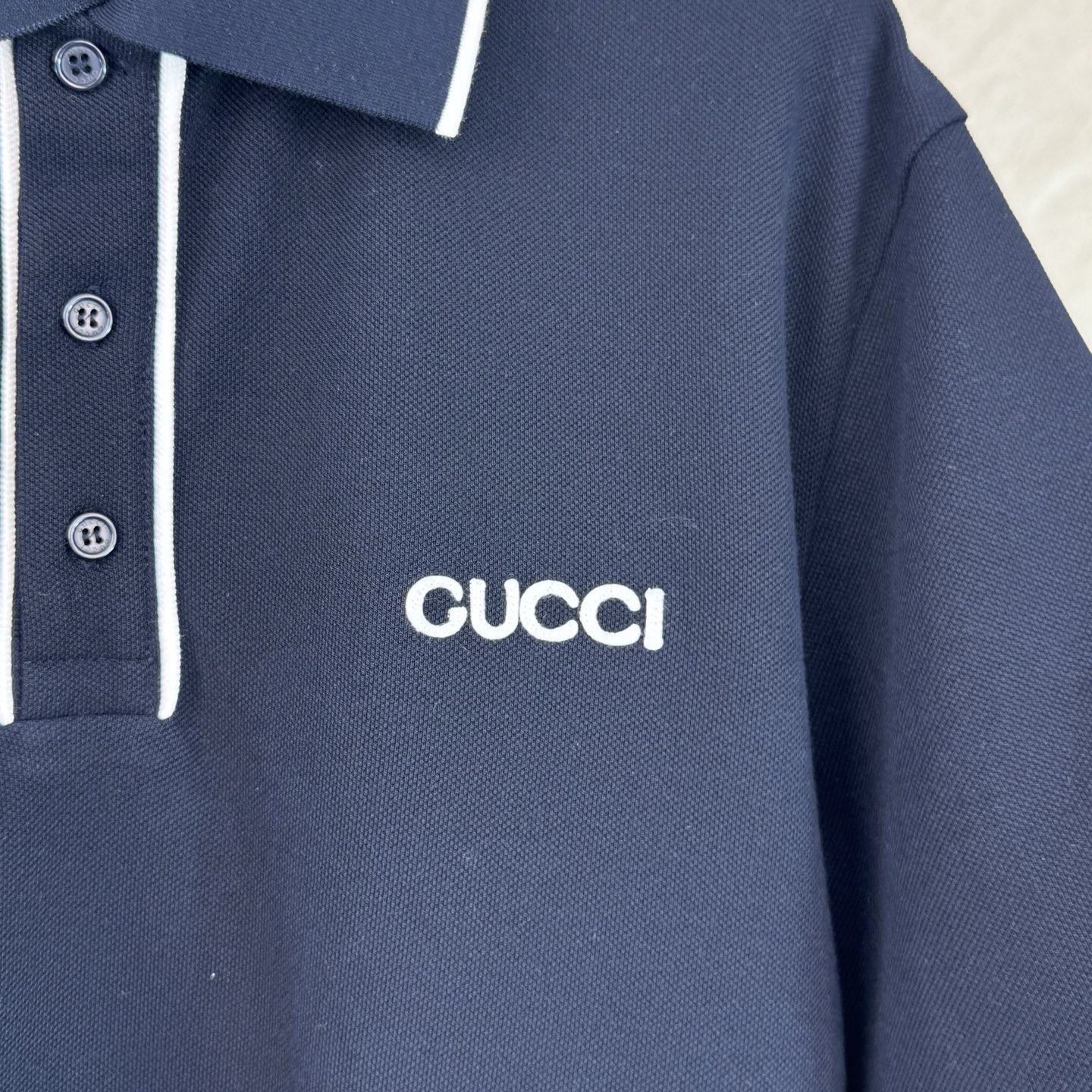 Gucci GUCCI 古奇饰绣花短袖POLO衫