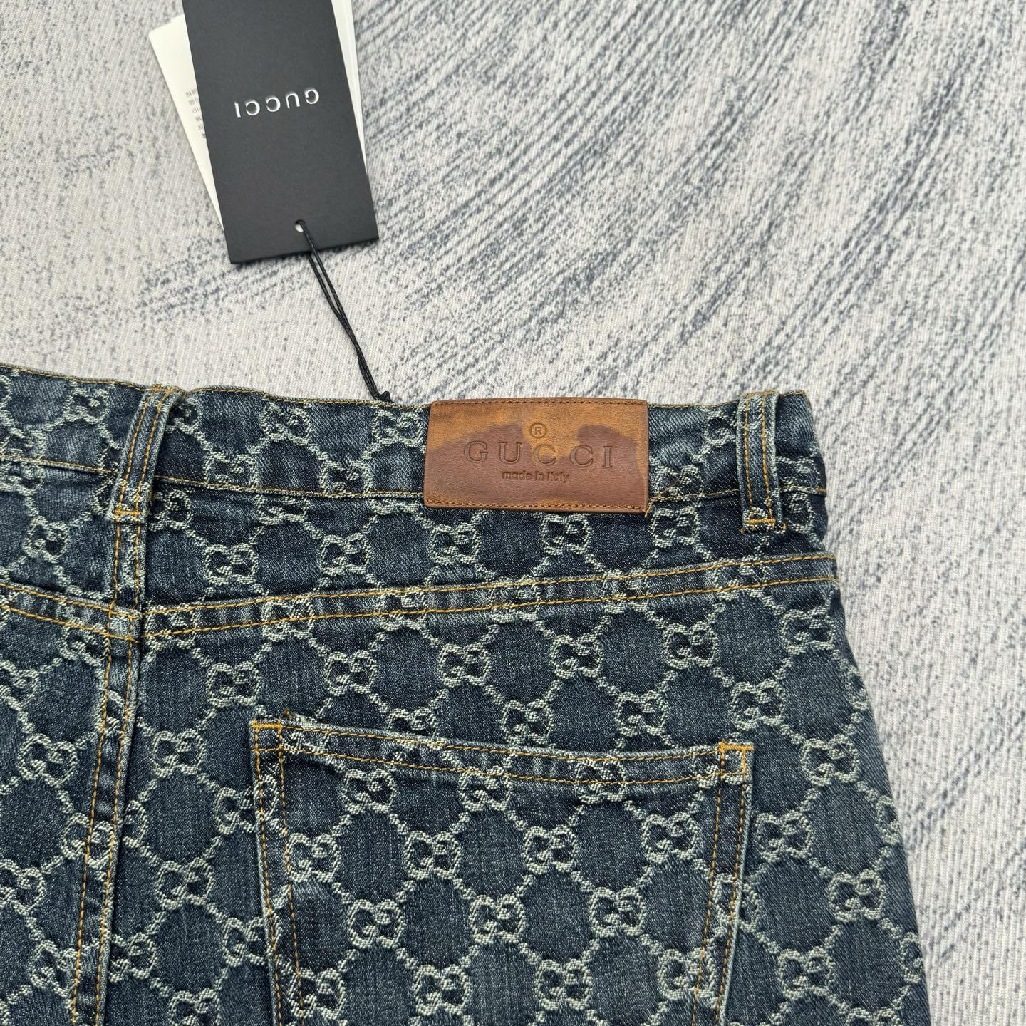 Gucci Gucci 古奇 GG monogram满印提花套装牛仔裤