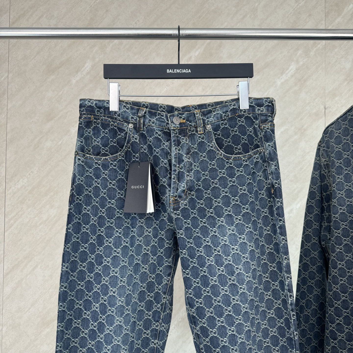 Gucci Gucci 古奇 GG monogram满印提花套装牛仔裤