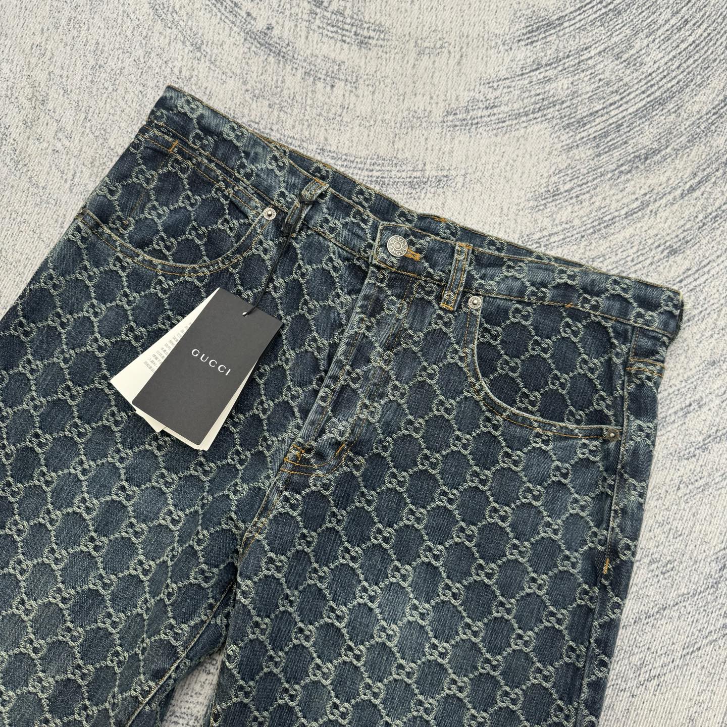 Gucci Gucci 古奇 GG monogram满印提花套装牛仔裤