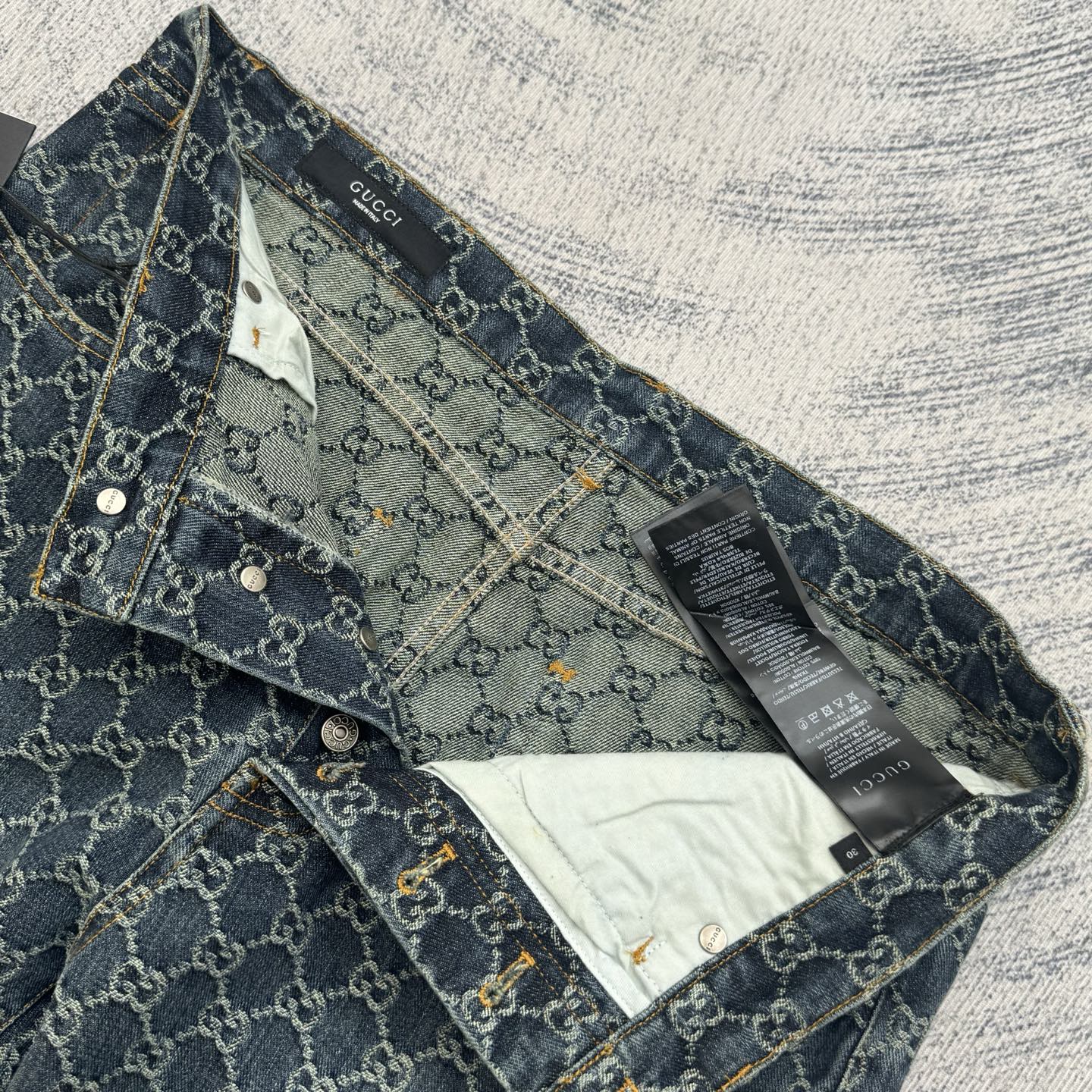 Gucci Gucci 古奇 GG monogram满印提花套装牛仔裤