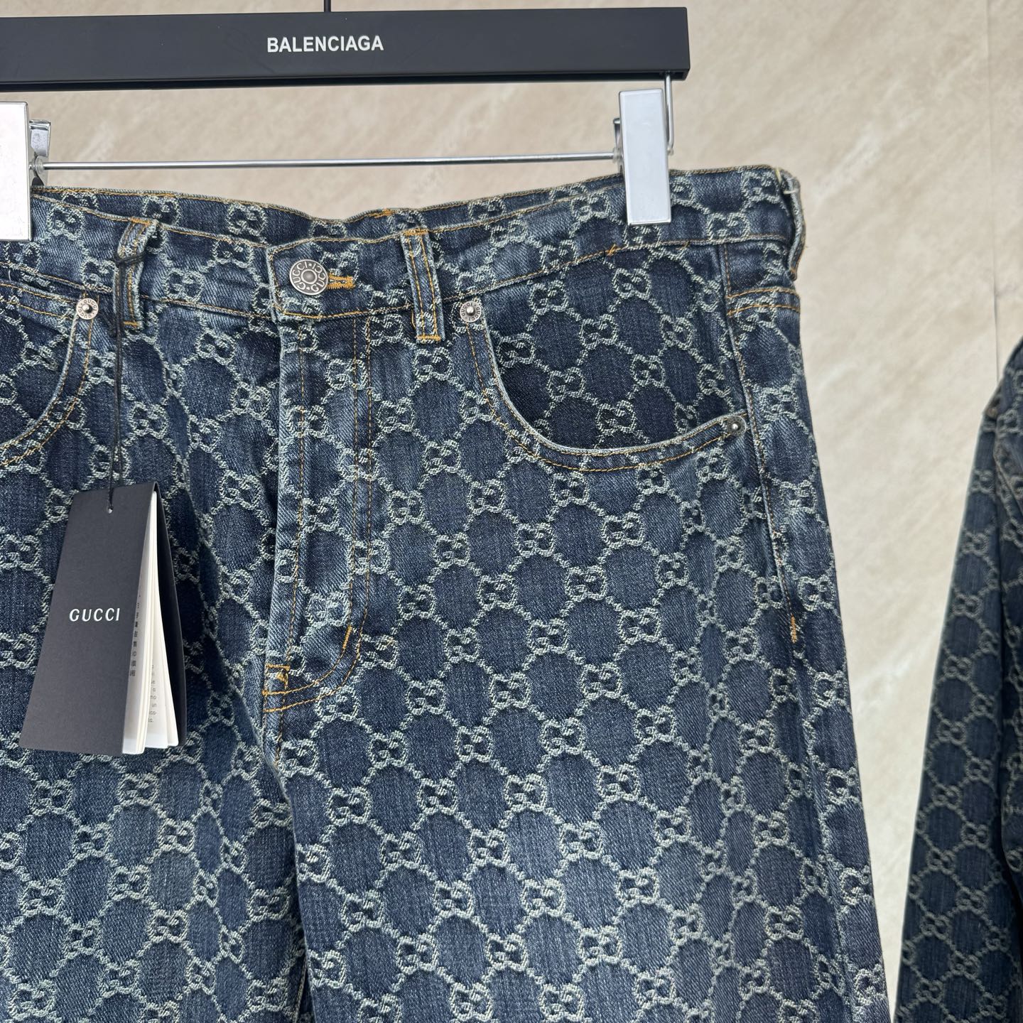 Gucci Gucci 古奇 GG monogram满印提花套装牛仔裤
