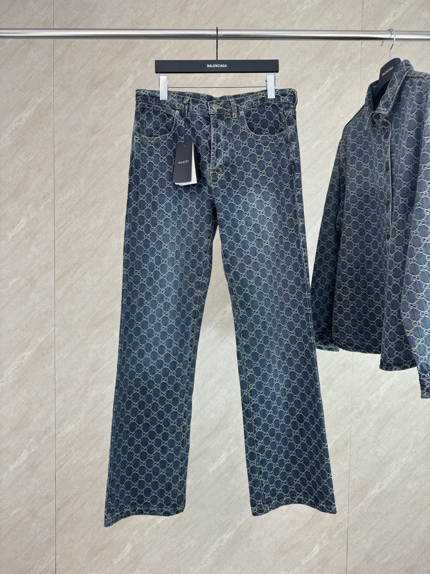 Gucci Gucci 古奇 GG monogram满印提花套装牛仔裤