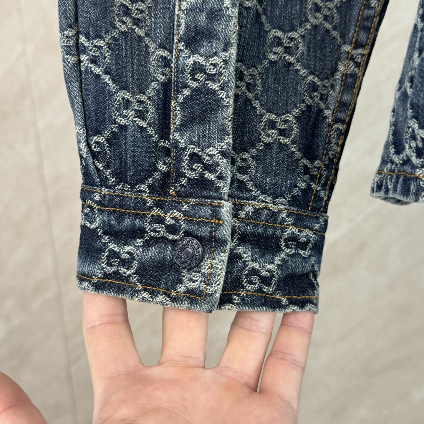 Gucci Gucci 古奇 GG monogram满印提花牛仔套装长袖衬衫