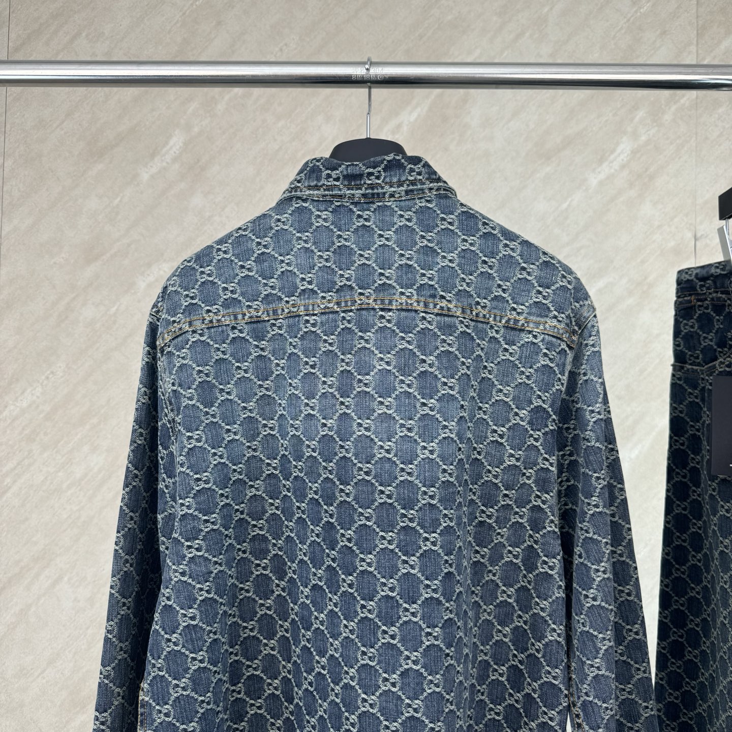 Gucci Gucci 古奇 GG monogram满印提花牛仔套装长袖衬衫