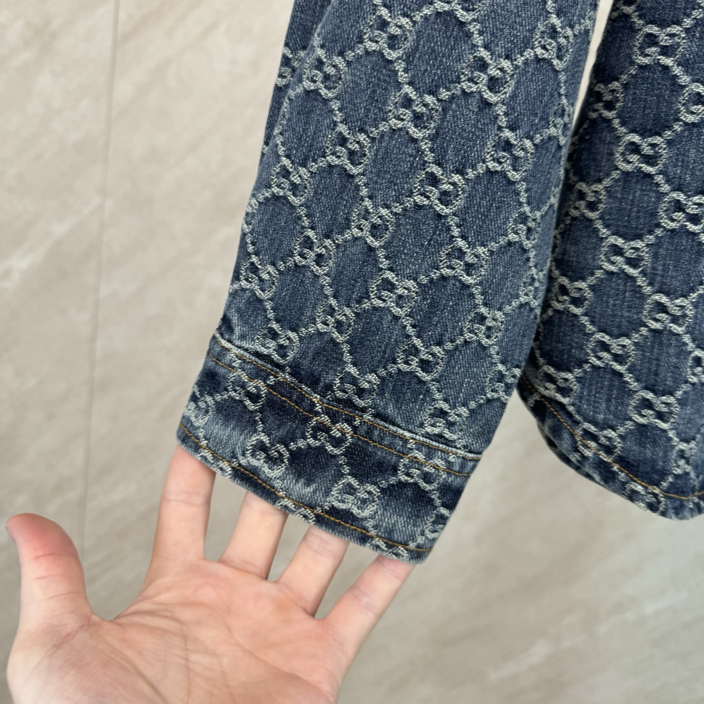 Gucci Gucci 古奇 GG monogram满印提花牛仔套装长袖衬衫