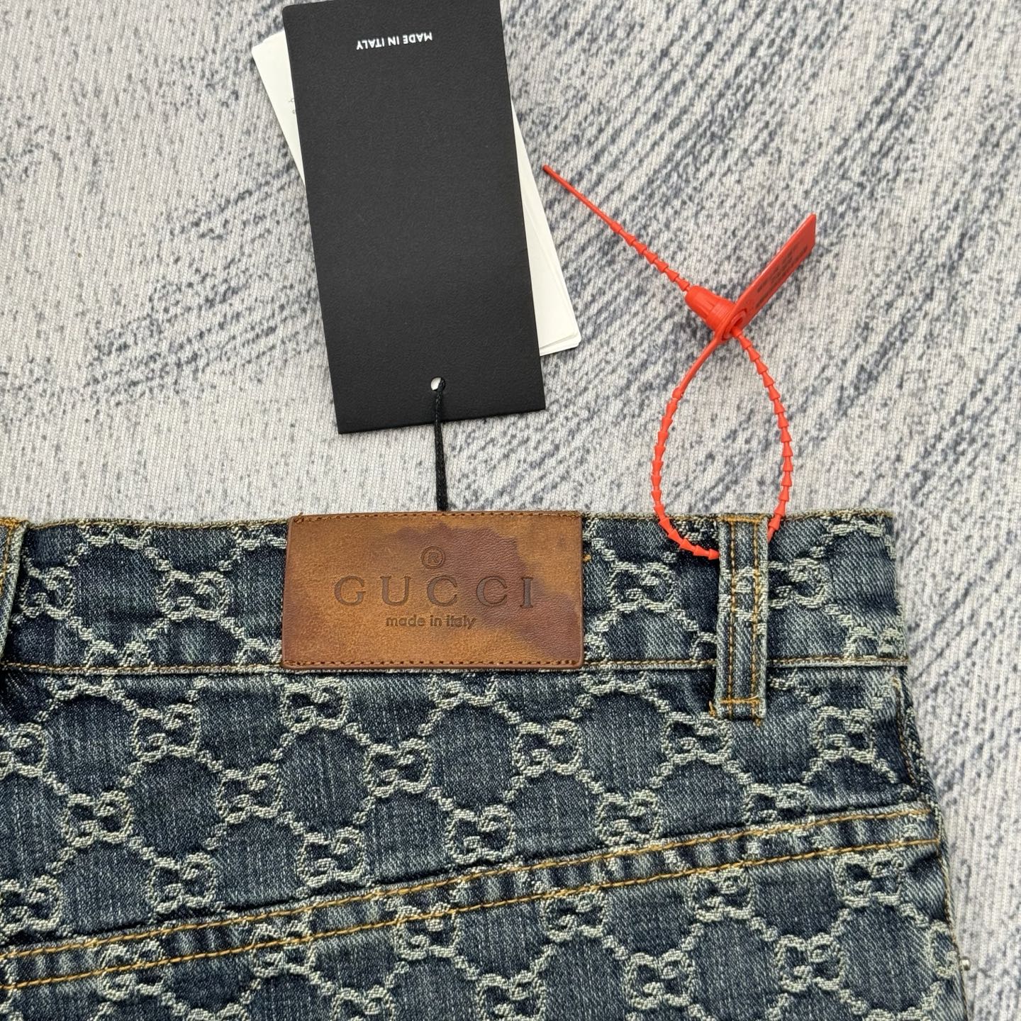 Gucci Gucci 古奇 GG monogram满印提花套装牛仔短裤
