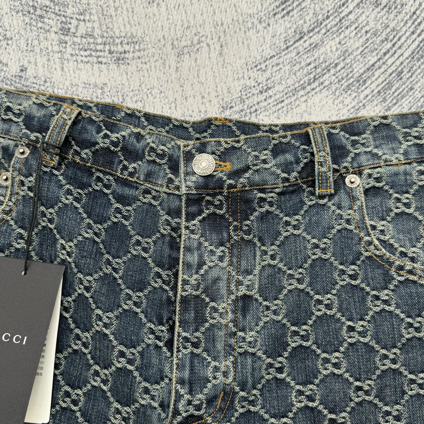 Gucci Gucci 古奇 GG monogram满印提花套装牛仔短裤