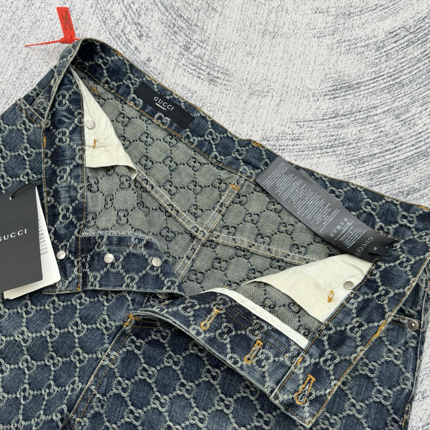 Gucci Gucci 古奇 GG monogram满印提花套装牛仔短裤