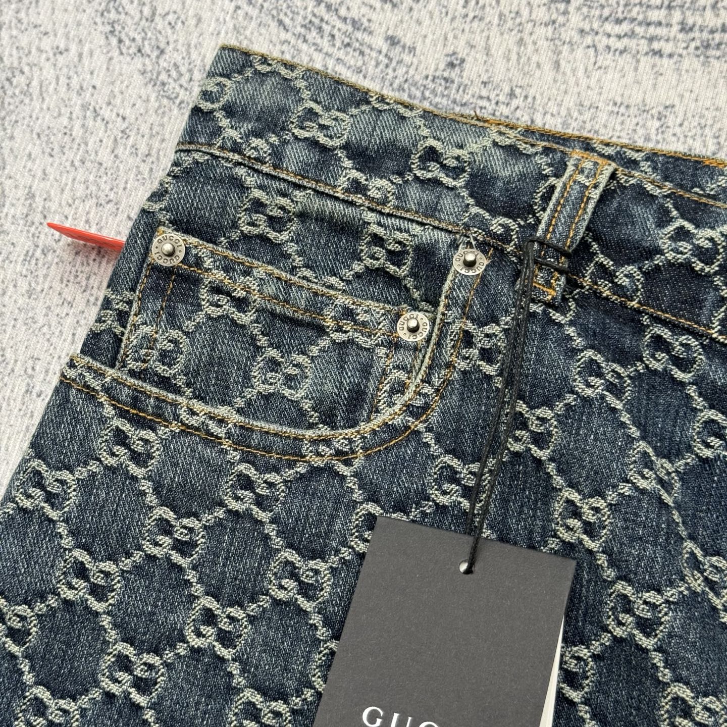 Gucci Gucci 古奇 GG monogram满印提花套装牛仔短裤