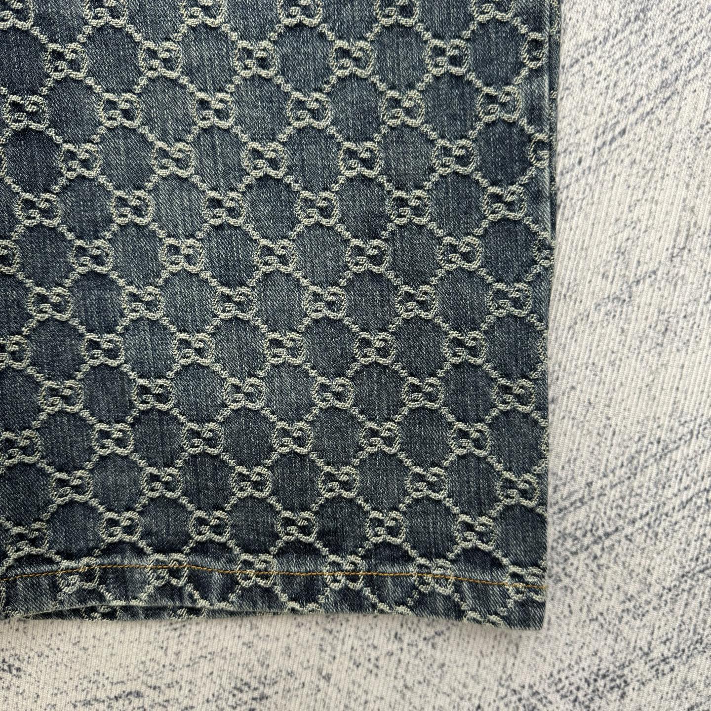 Gucci Gucci 古奇 GG monogram满印提花套装牛仔短裤