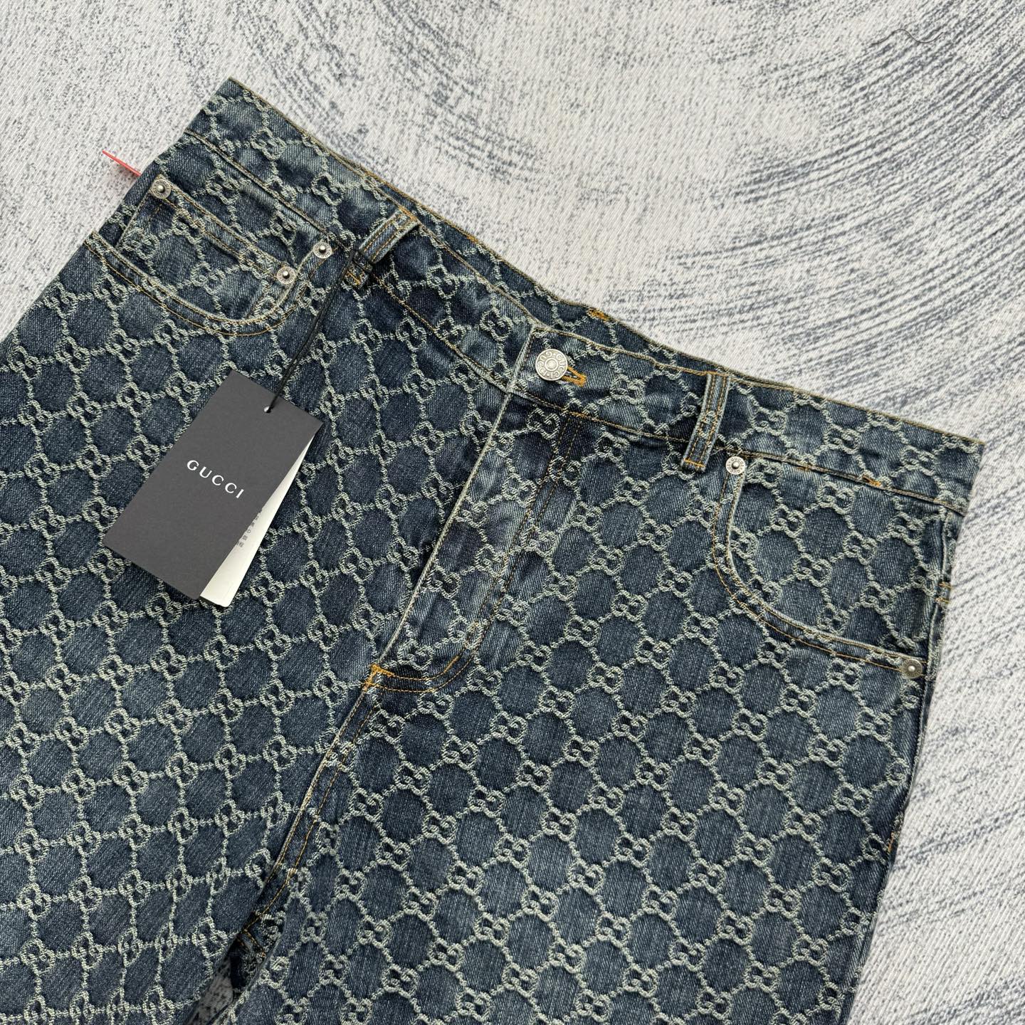 Gucci Gucci 古奇 GG monogram满印提花套装牛仔短裤