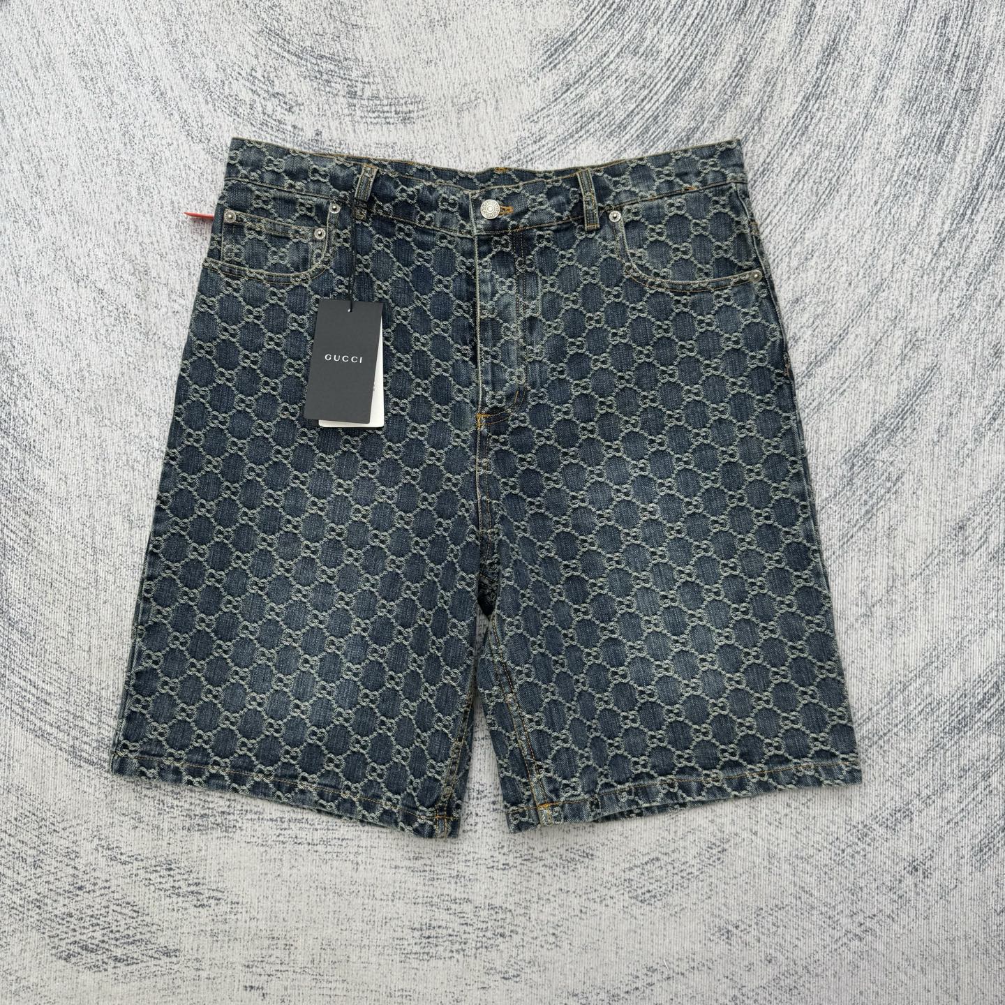Gucci Gucci 古奇 GG monogram满印提花套装牛仔短裤
