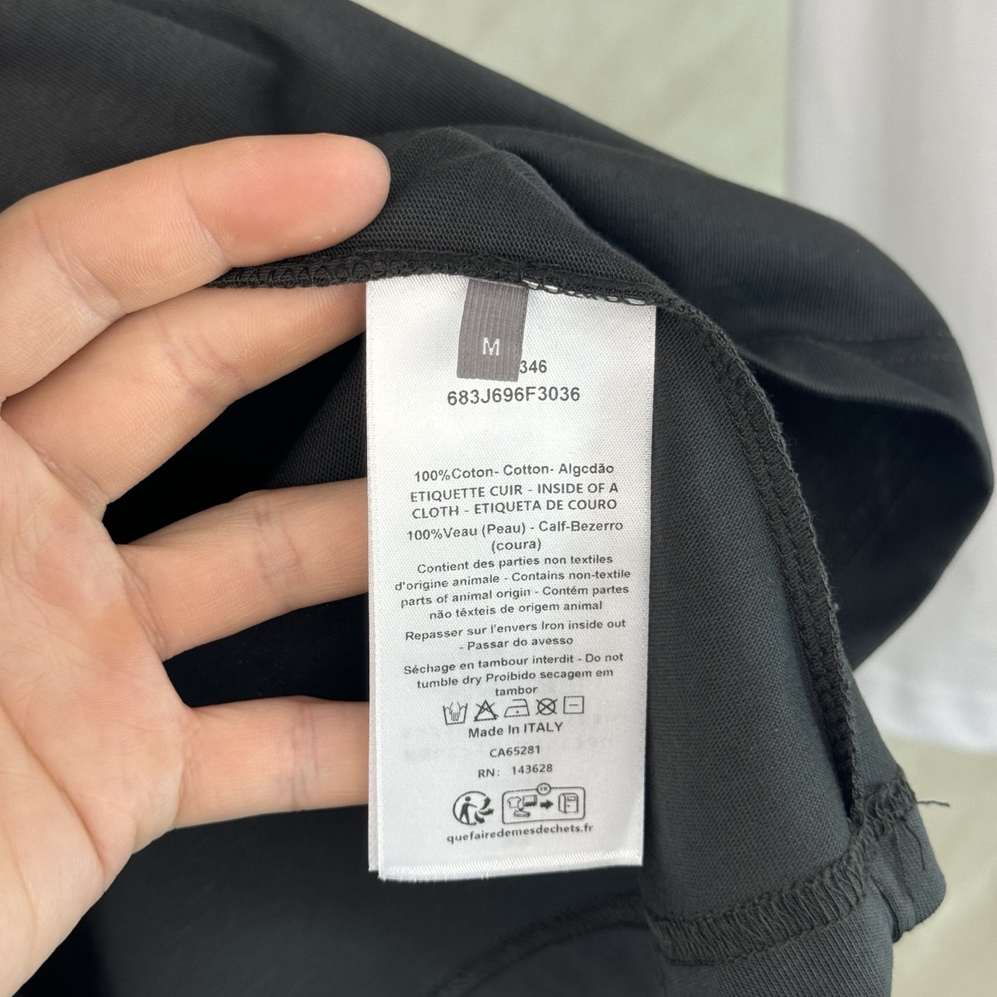 Dior Dior 迪奥 SS26 做旧皮标口袋短袖T恤