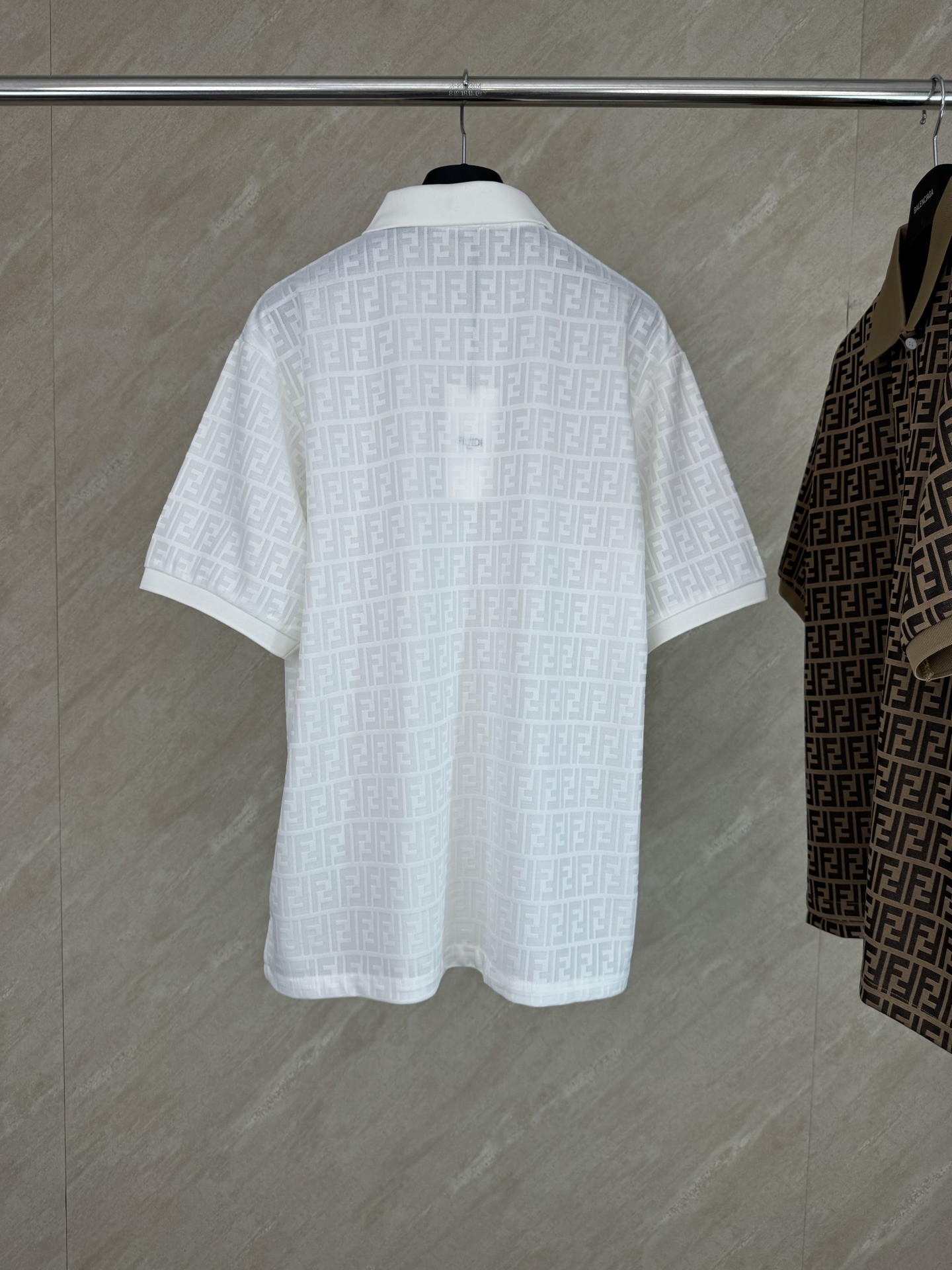 Fendi FENDI 芬迪 26ss 新品春夏满印提花翻领短袖POLO衫
