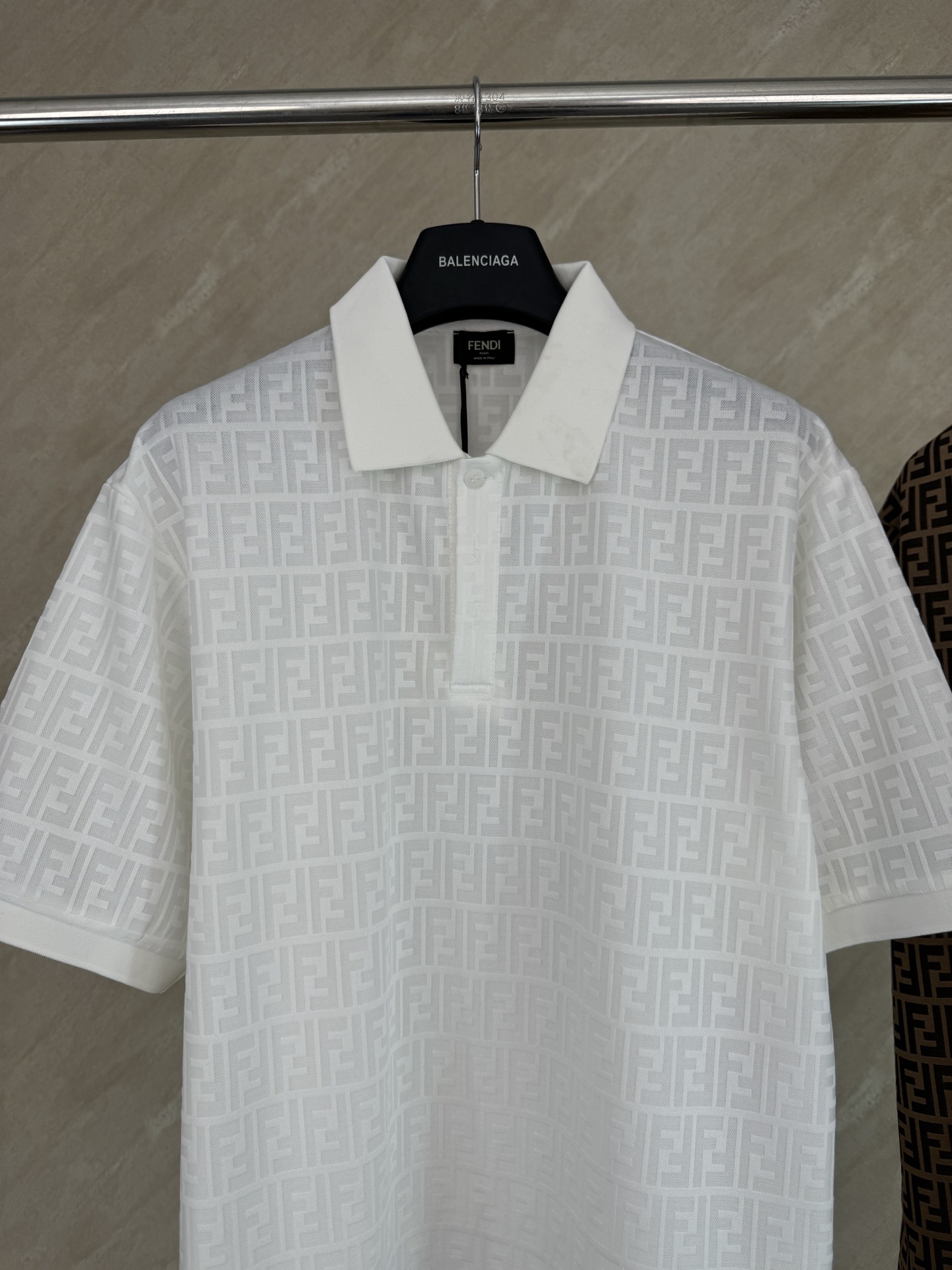 Fendi FENDI 芬迪 26ss 新品春夏满印提花翻领短袖POLO衫