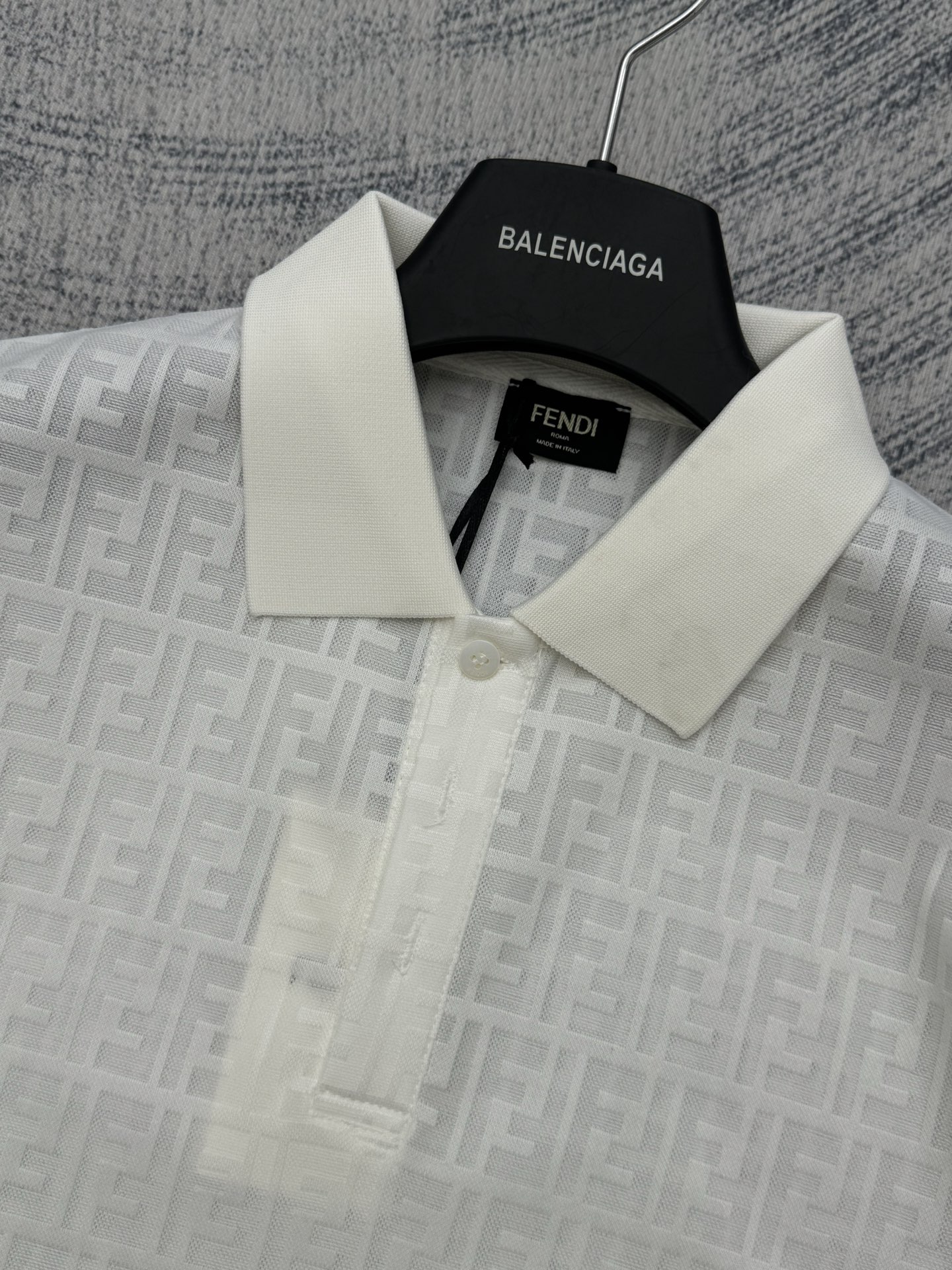 Fendi FENDI 芬迪 26ss 新品春夏满印提花翻领短袖POLO衫