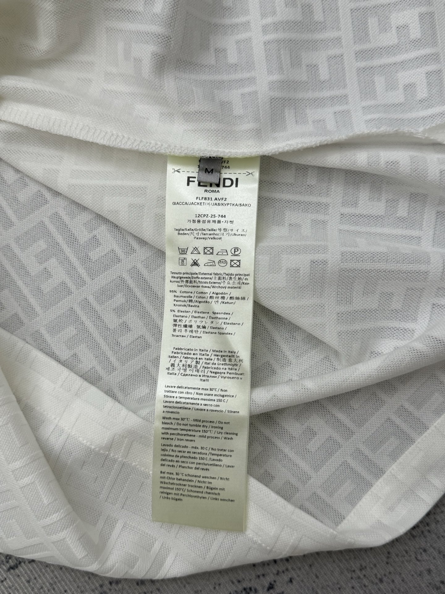 Fendi FENDI 芬迪 26ss 新品春夏满印提花翻领短袖POLO衫