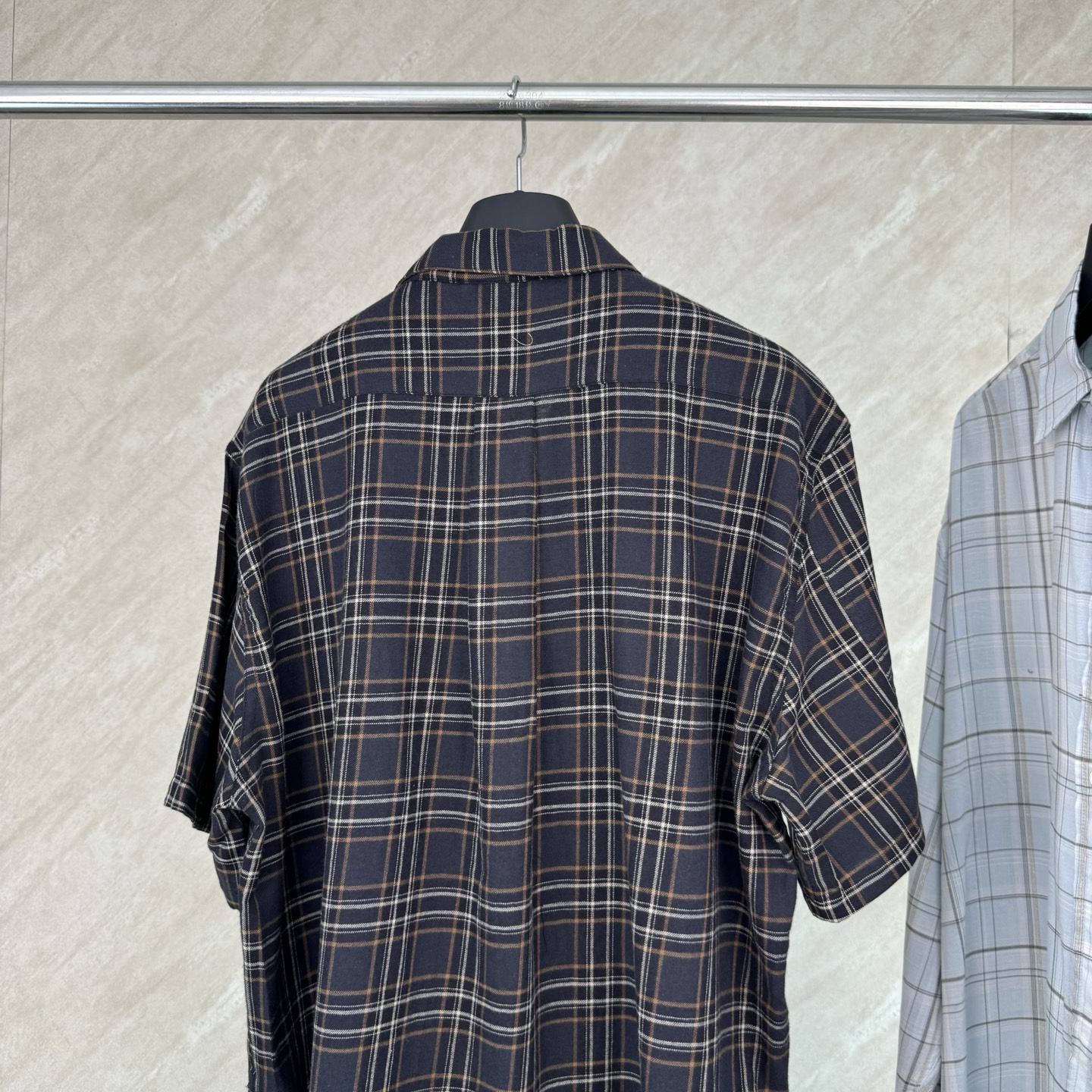 Chrome Hearts Chrome Herat 克罗心 格纹棉宝剑拉链短袖衬衫