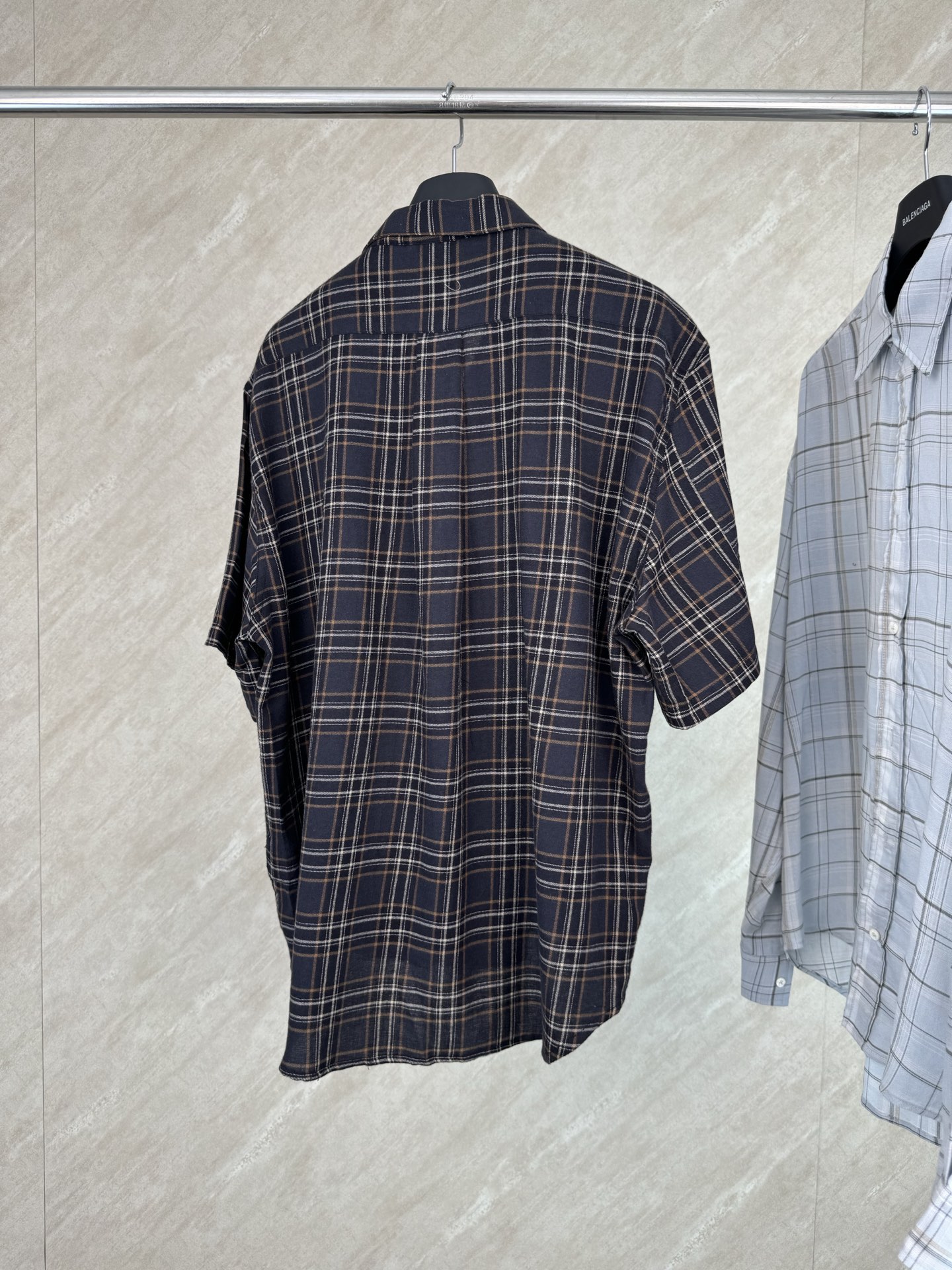 Chrome Hearts Chrome Herat 克罗心 格纹棉宝剑拉链短袖衬衫