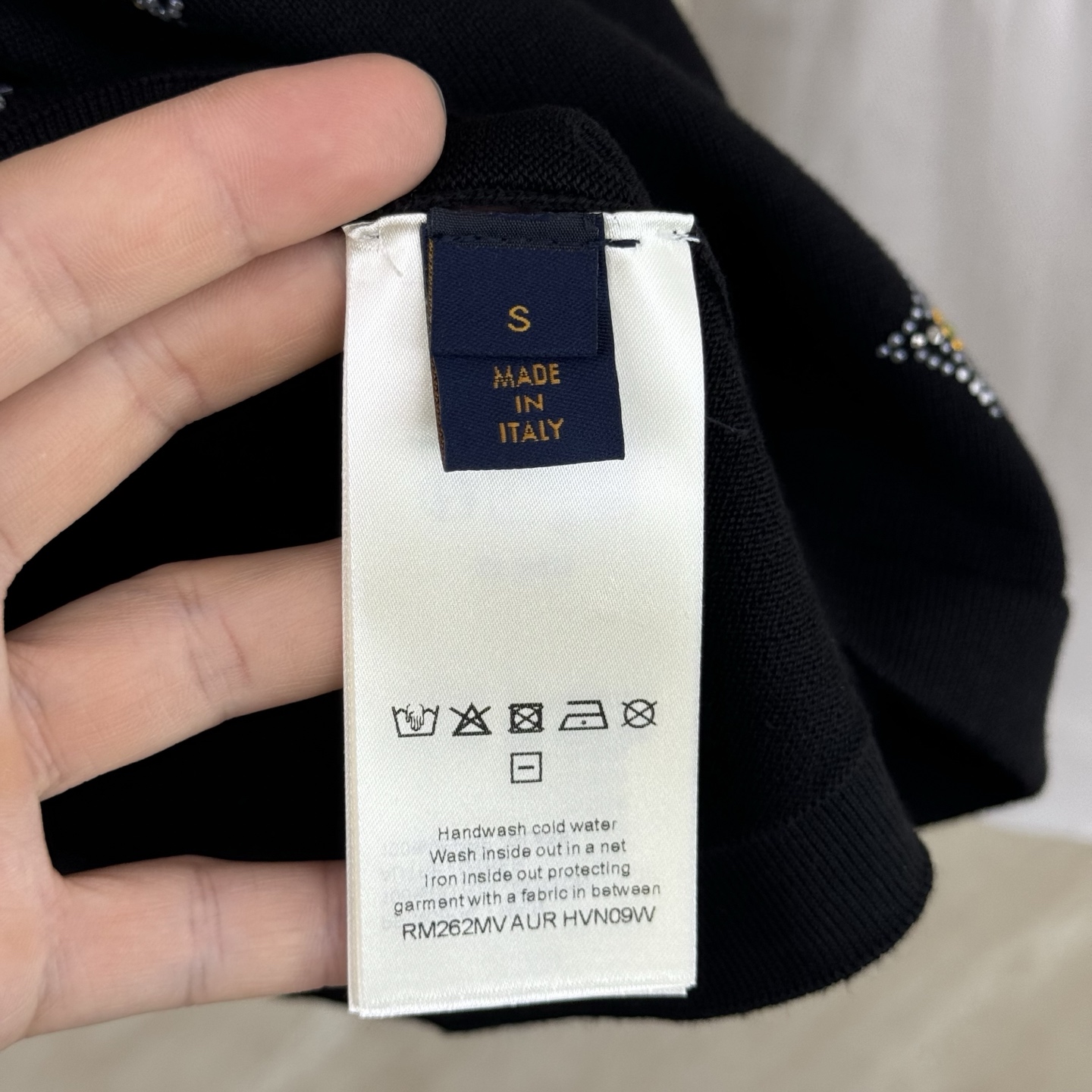Louis Vuitton 1v SS26 Monogram花卉图案烫钻短袖T恤