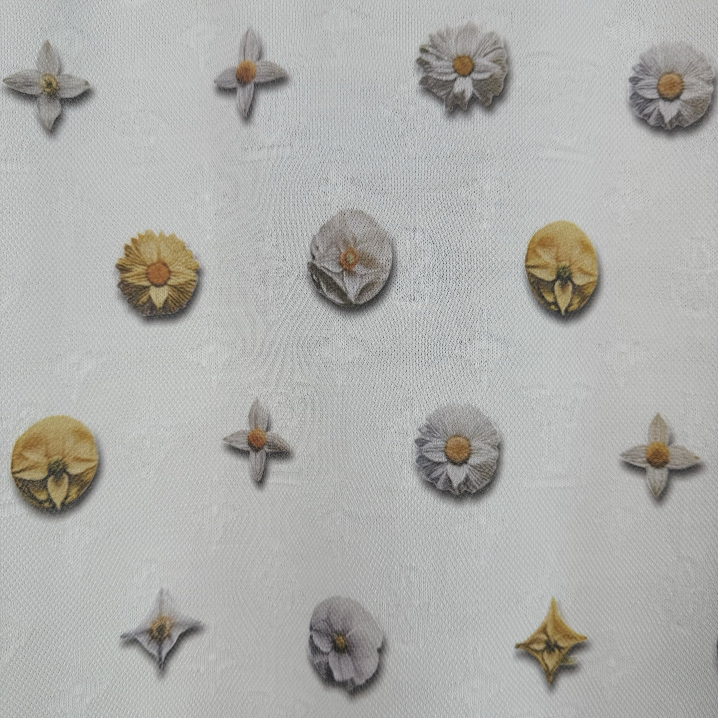 Louis Vuitton 1v SS26 Monogram提花雏菊满印短袖T恤