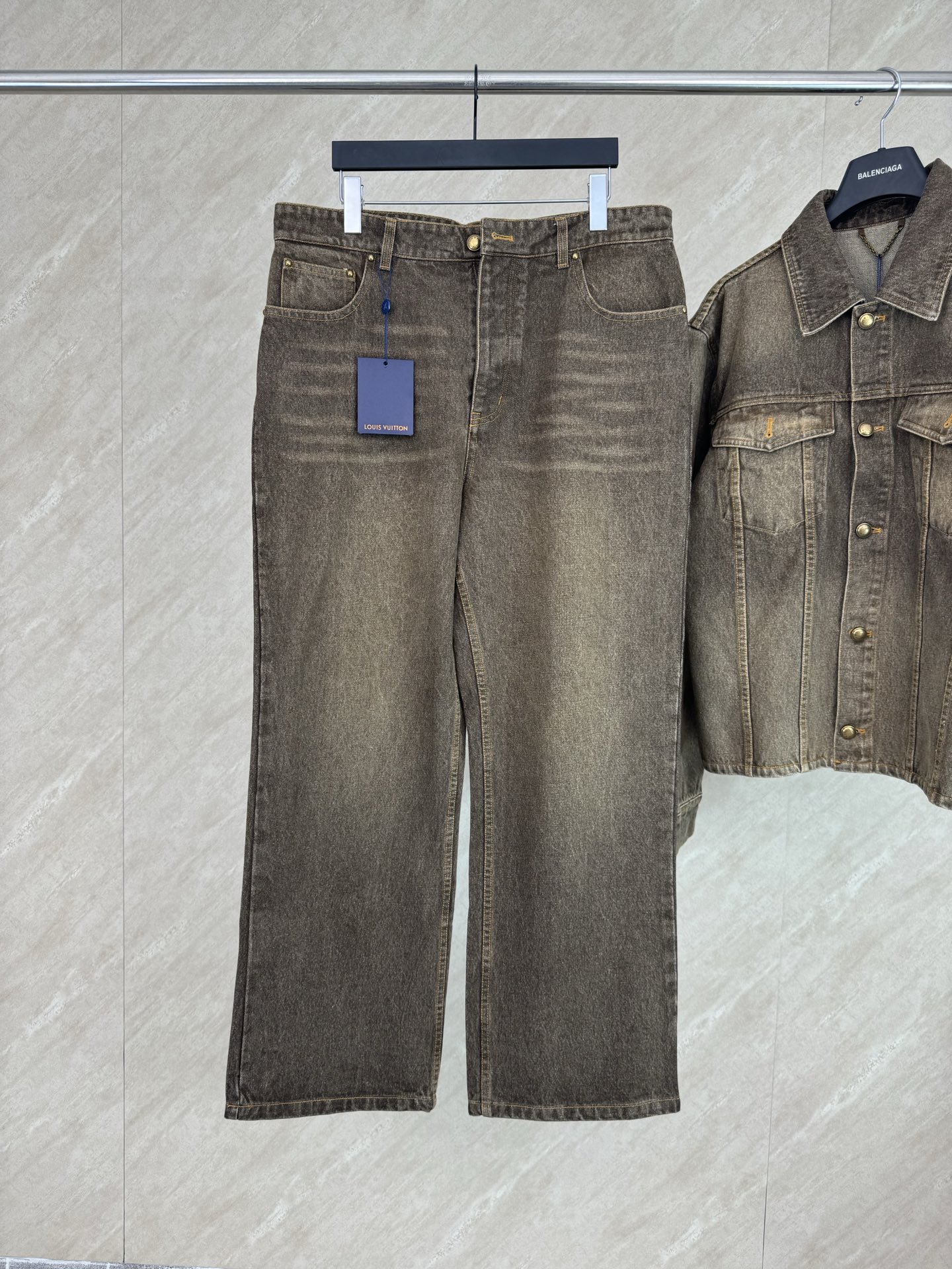 P235 1v SS26 Colección primavera-verano, pantalones largos de conjunto vaquero de skate con lavado a la piedra, tallas …