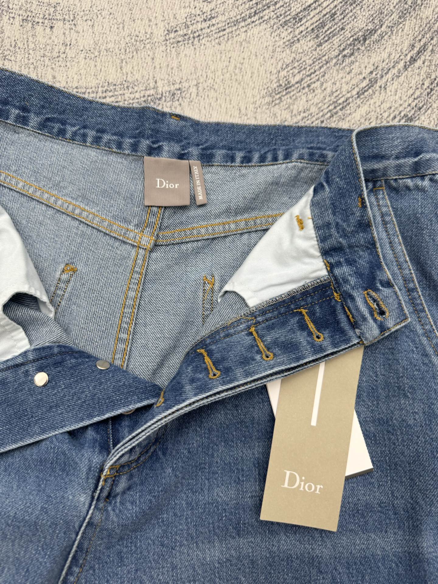Dior Dior 迪奥 字母标识刺绣水洗工装牛仔裤