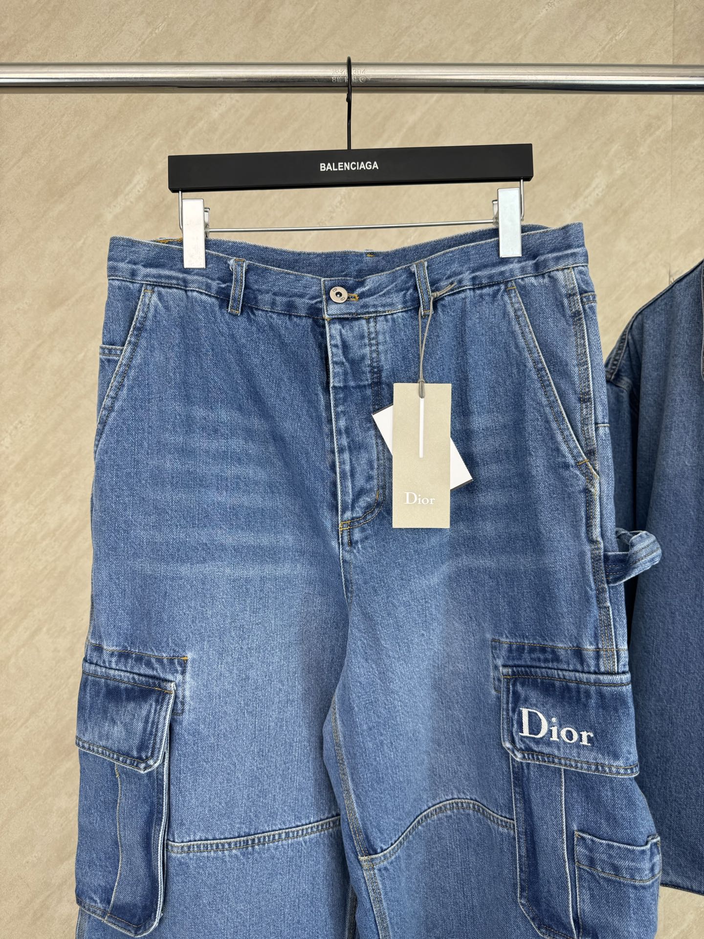 Dior Dior 迪奥 字母标识刺绣水洗工装牛仔裤