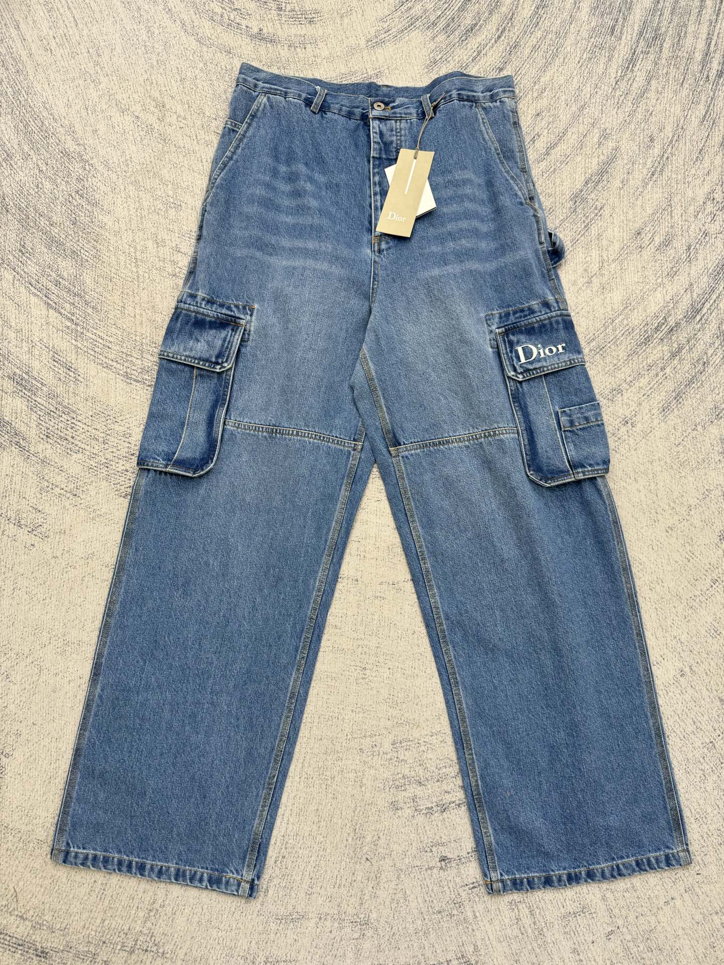 Dior Dior 迪奥 字母标识刺绣水洗工装牛仔裤