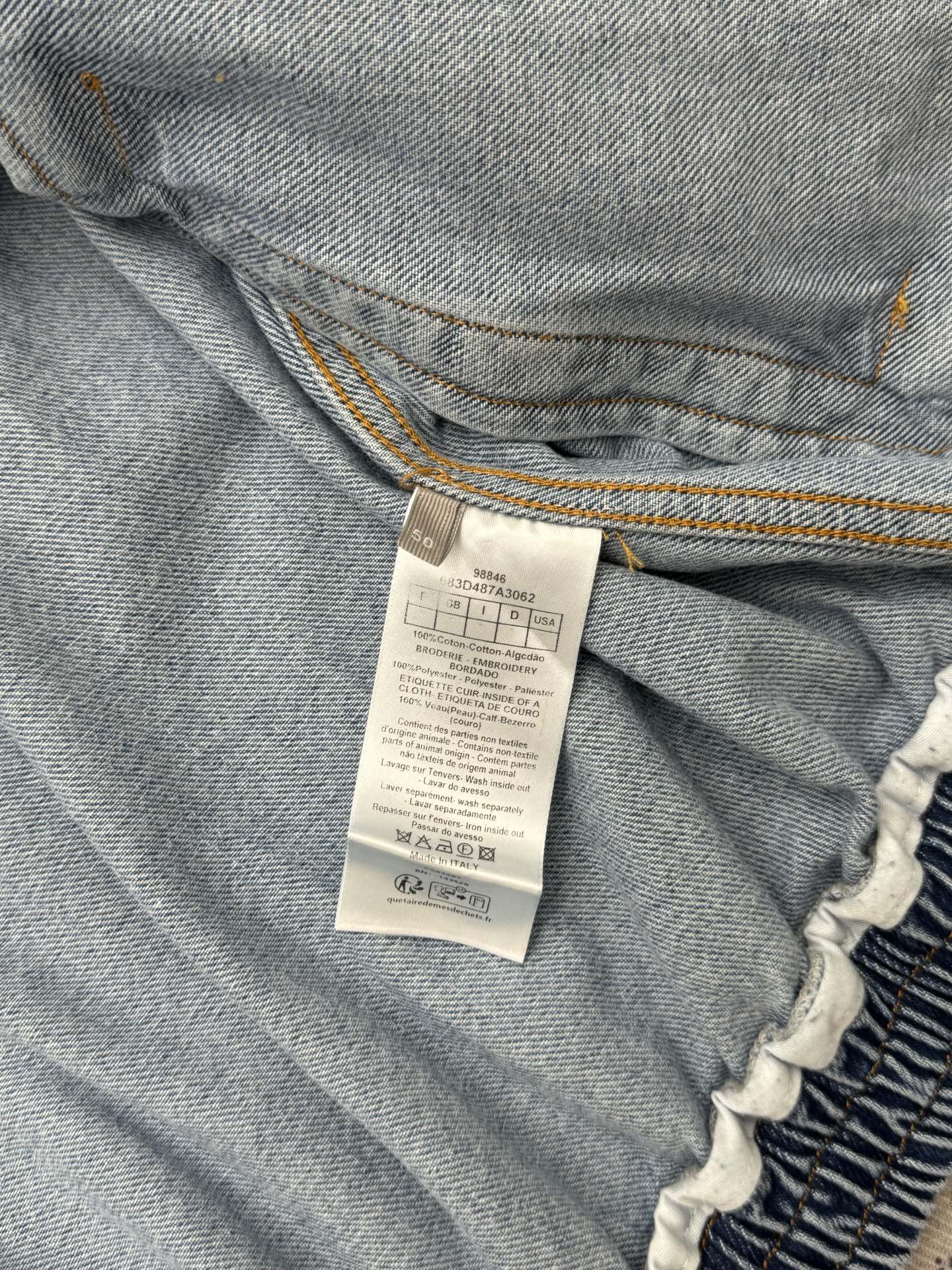 Dior Dior 迪奥 字母标识刺绣水洗牛仔拉链外套